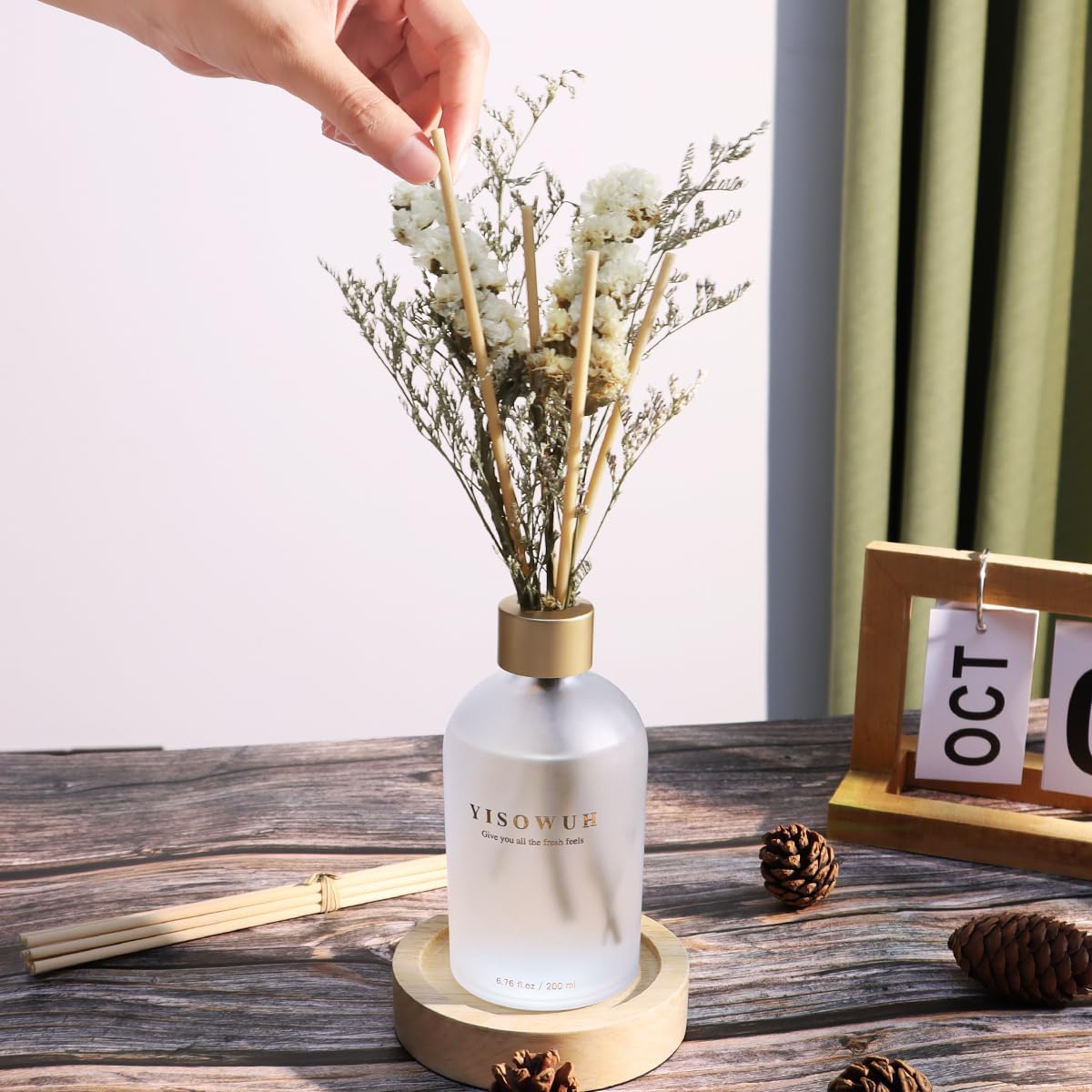 Jasmine Tea Reed Diffuser Set 2 Packs with 16 Sticks