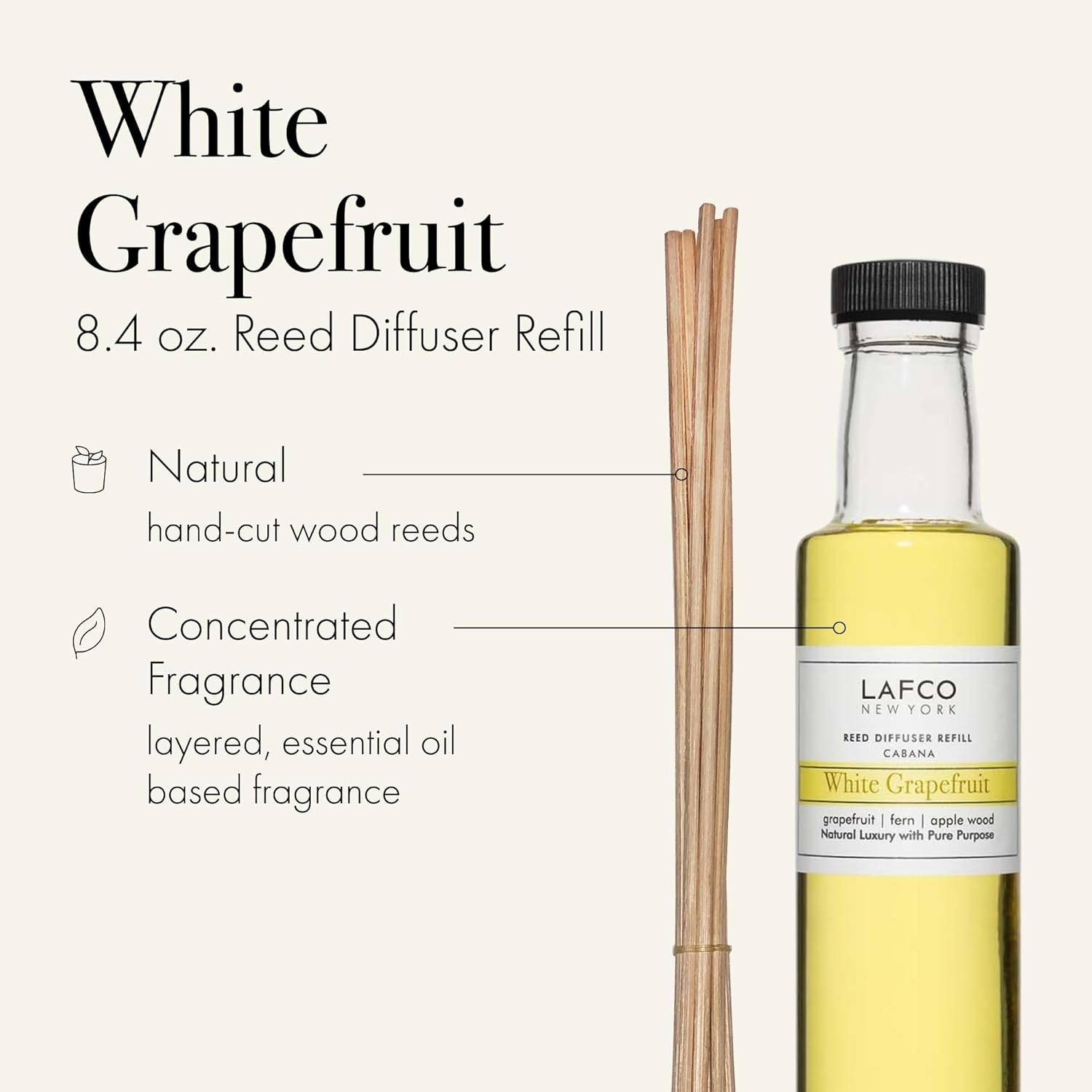 LAFCO New York Reed Diffuser Refill White Grapefruit 84 Oz