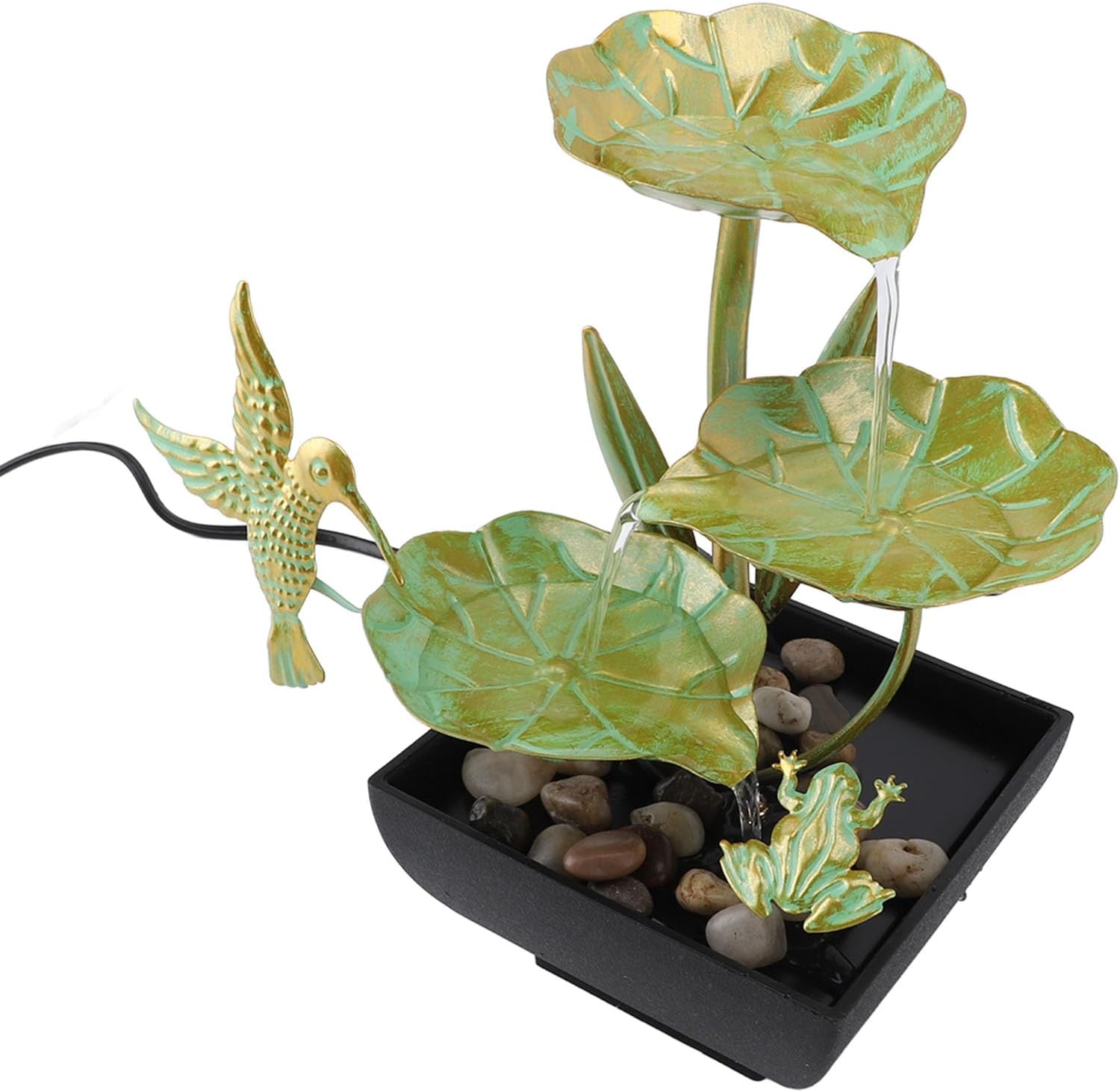 Zen Water Fountain Desk Fountain with USB Decor and LED Lighting