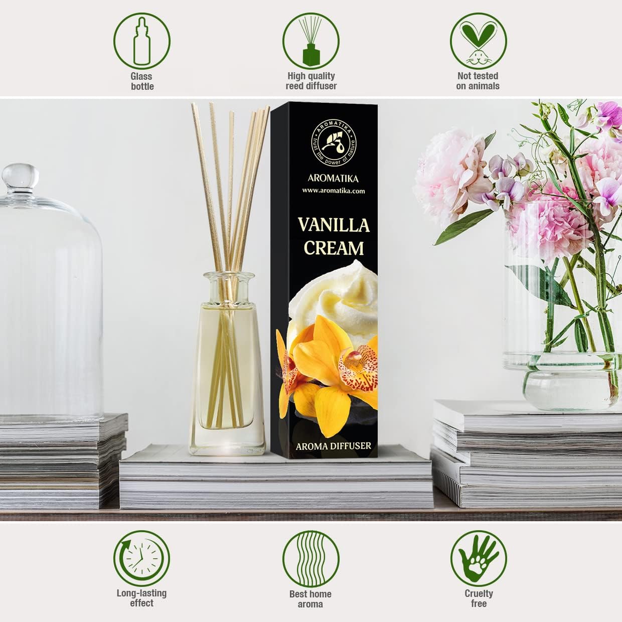 Vanilla Cream Reed Diffuser Set 100ml