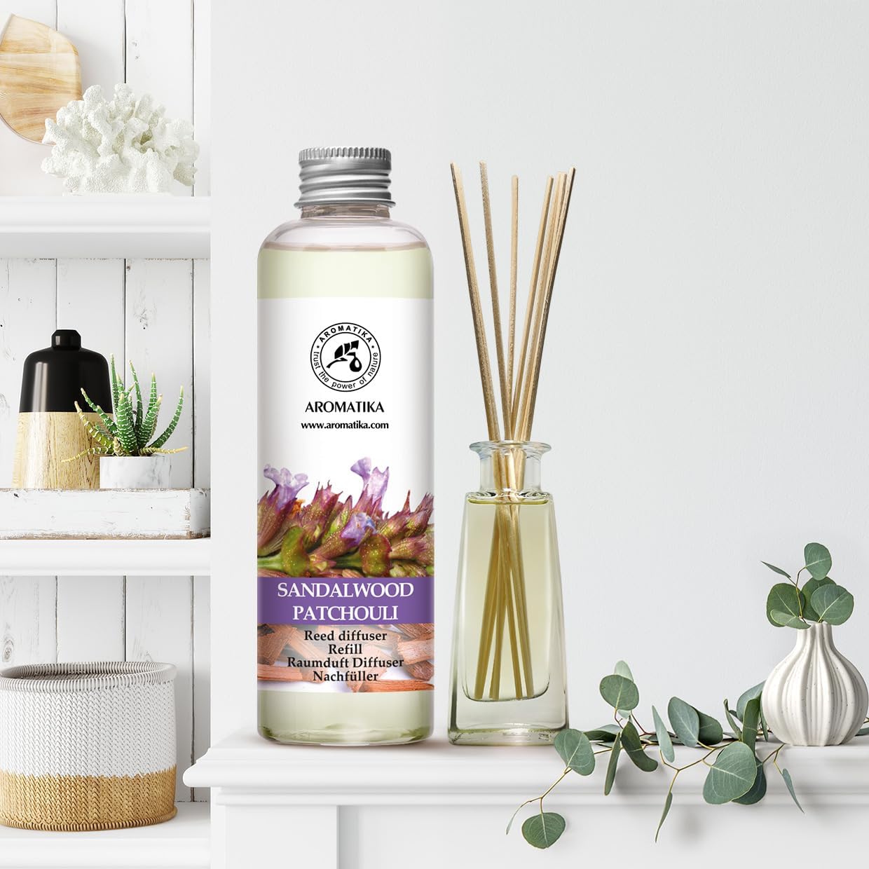 Sandalwood Patchouli Reed Diffuser Refill 64 FL Oz