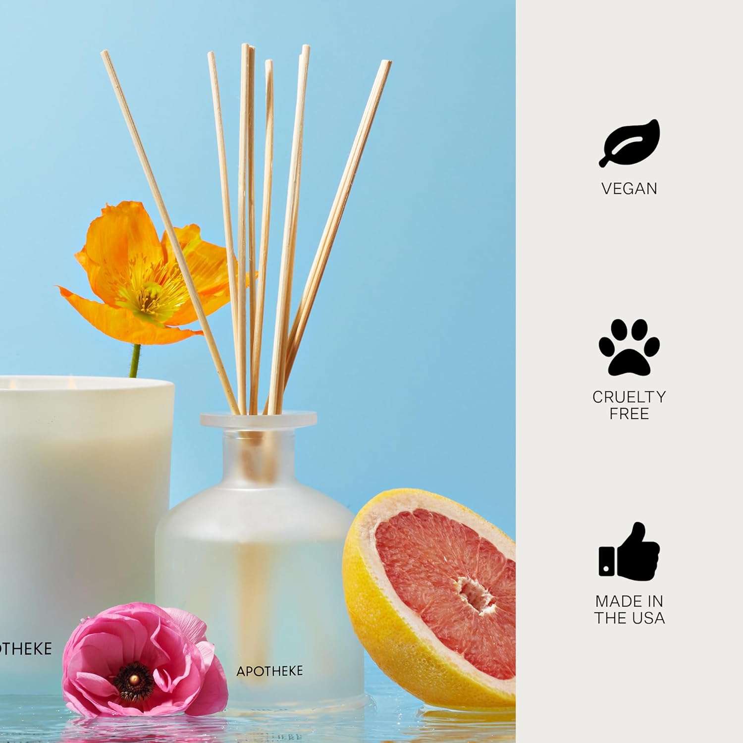 Apotheke Sea Salt Grapefruit Reed Diffuser Refill Set