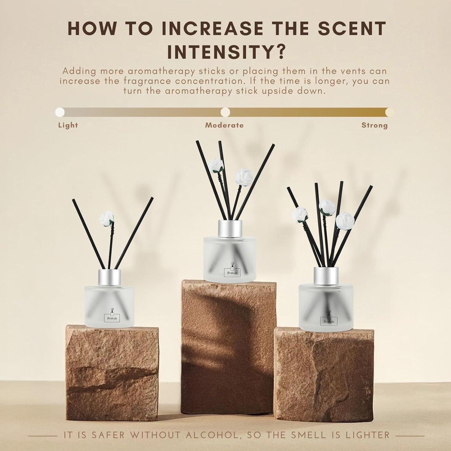 Brakula Reed Diffuser Set Black Vanilla