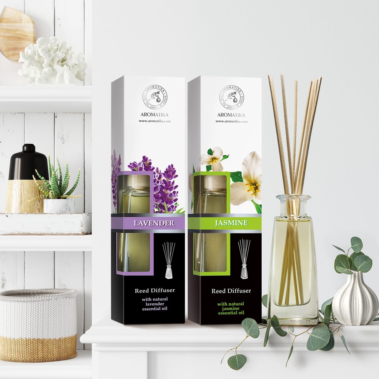 Jasmine Lavender Reed Diffuser Set 34 Fl Oz