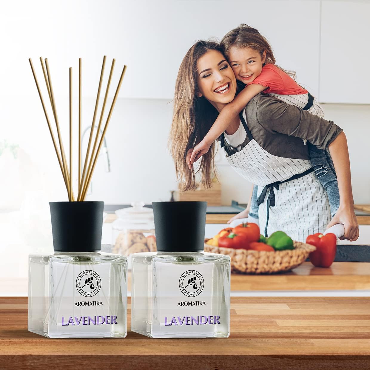 Lavender Reed Diffuser Set 34 Fl Oz 100ml - 2 x 50ml