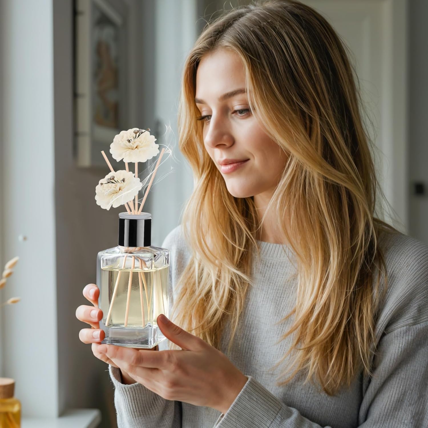 DIY Reed Diffuser Kit - Custom Home Scent with Essential Oils and Glass Bottles