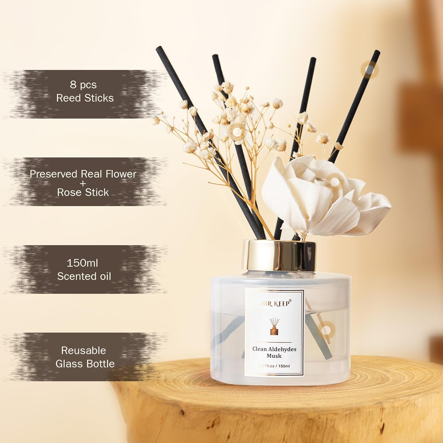 Airkeep Flower Reed Diffuser Set 150ml