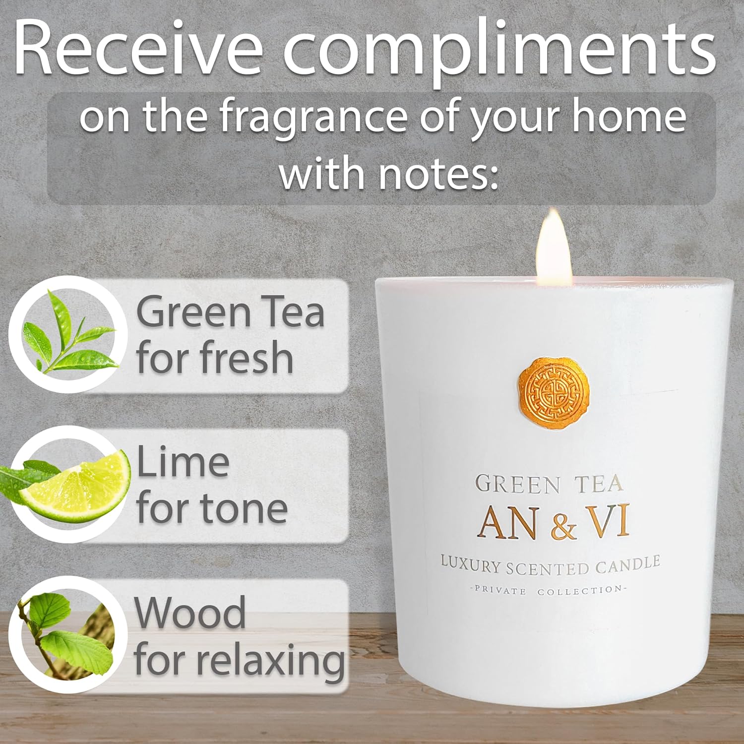 An Vi Lemongrass Green Tea Home Fragrance Set