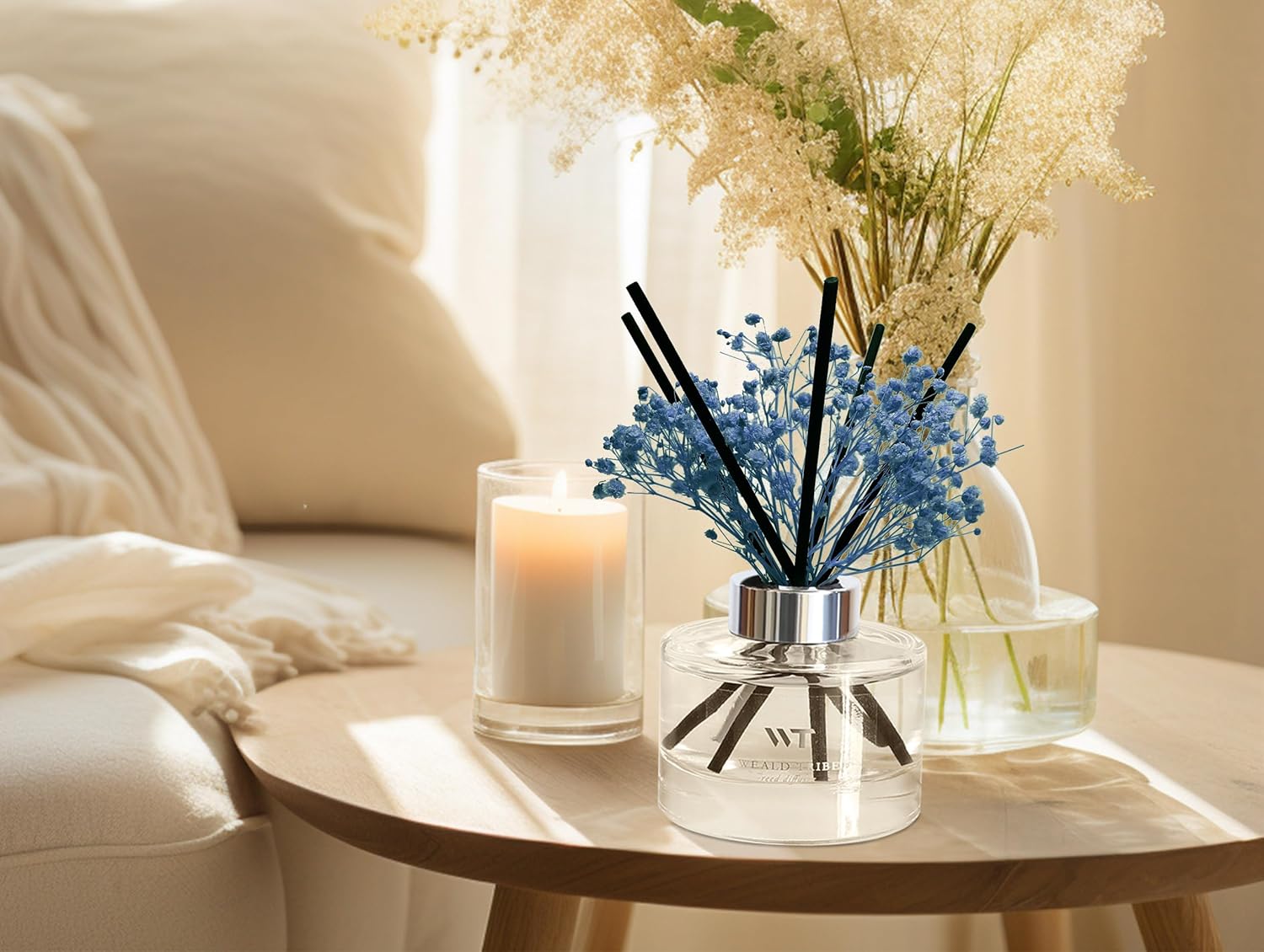WEALD TRIBE Flower Reed Diffuser Set Cashmere Vanilla Scent