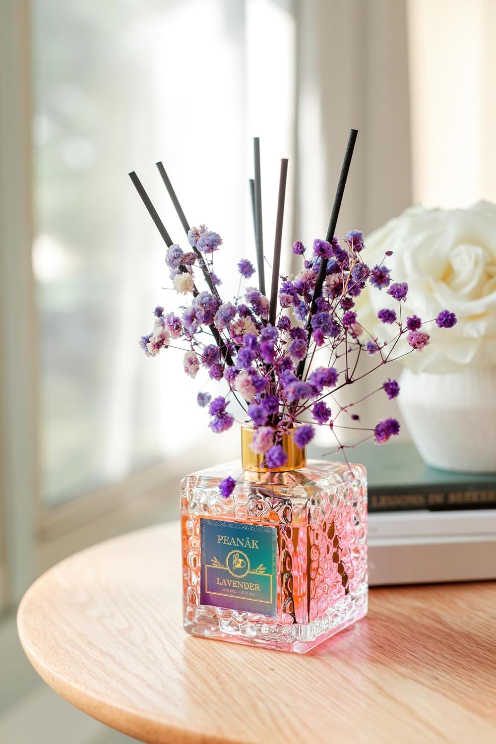 PEANAK Reed Diffuser Set - French Lavender Preserved Flowers 200ml
