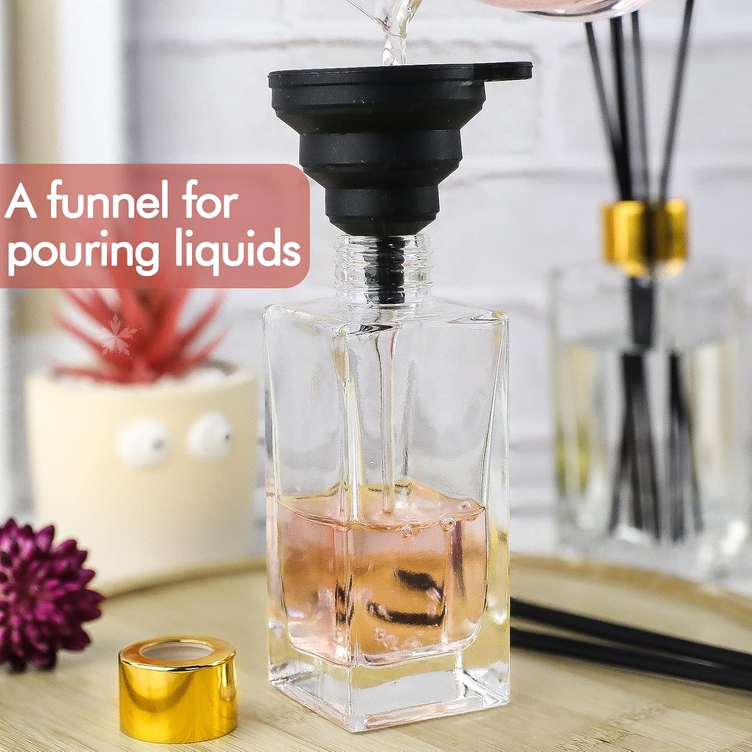 INFTYLE Glass Diffuser Bottles Set of 2 for DIY