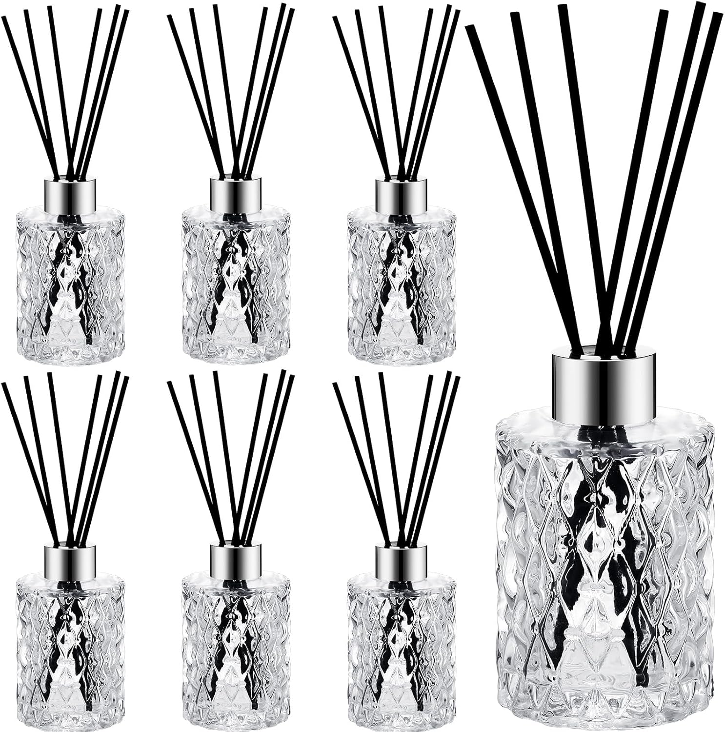 Norme 6-Piece Glass Reed Diffuser Set with Sticks and Caps