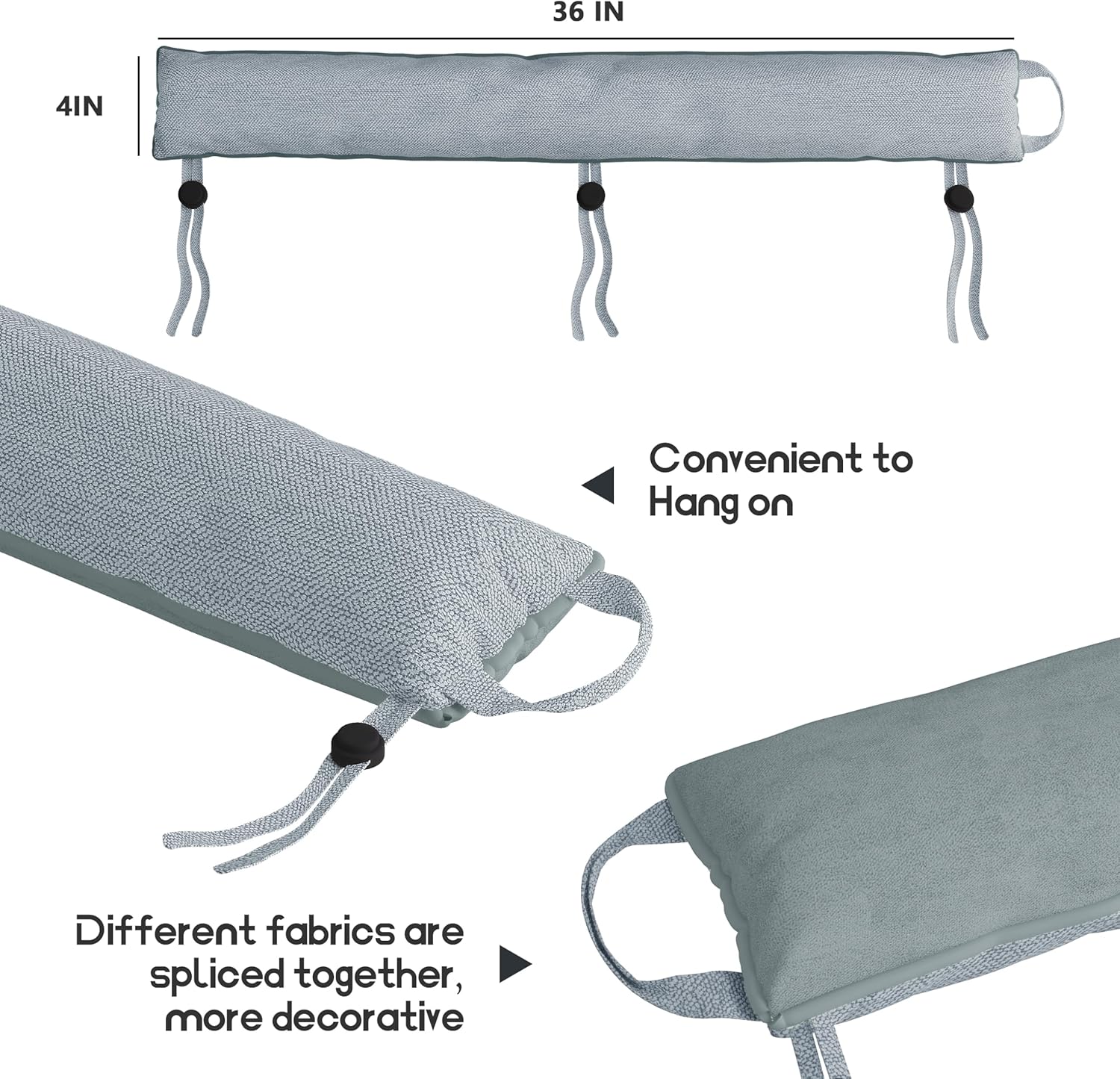 36 Inch Under Door Draft Stopper for Winter and Summer