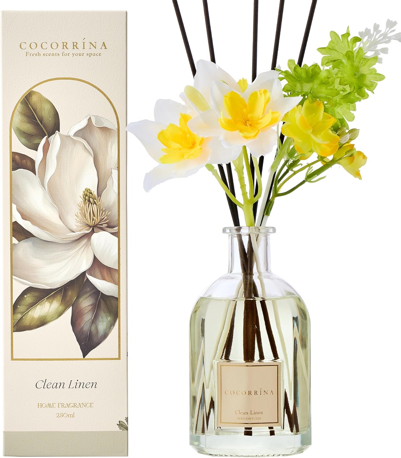 COCORRINA Reed Diffuser Clean Linen 85 Floz