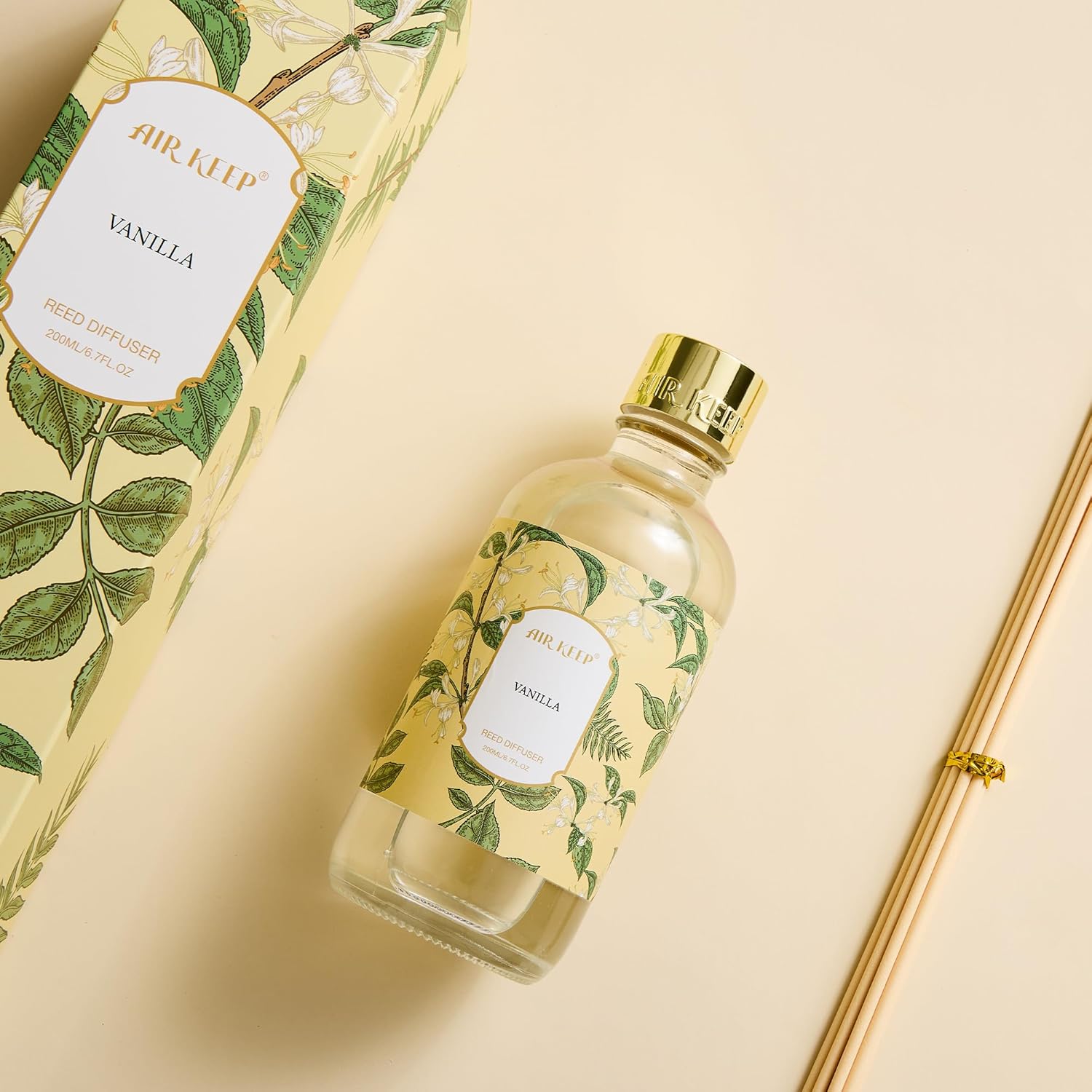 Airkeep Reed Diffuser Oil Set Vanilla Aromatherapy