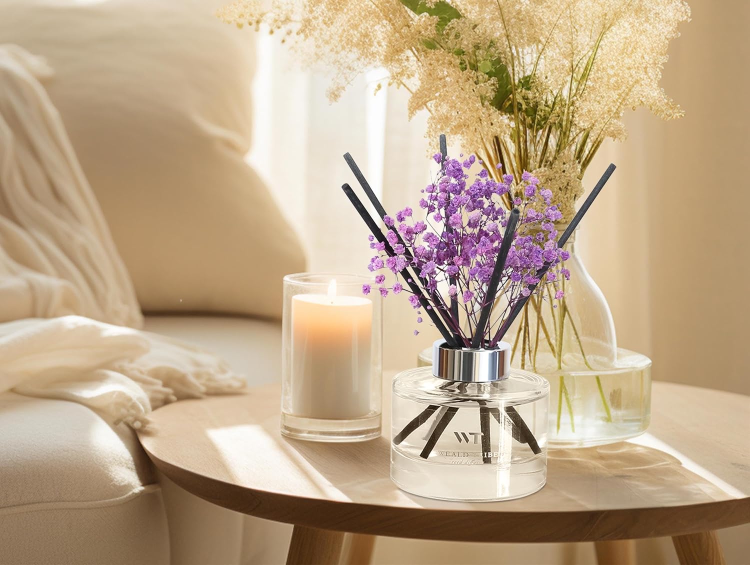 WEALD TRIBE Flower Reed Diffuser Set Lavender