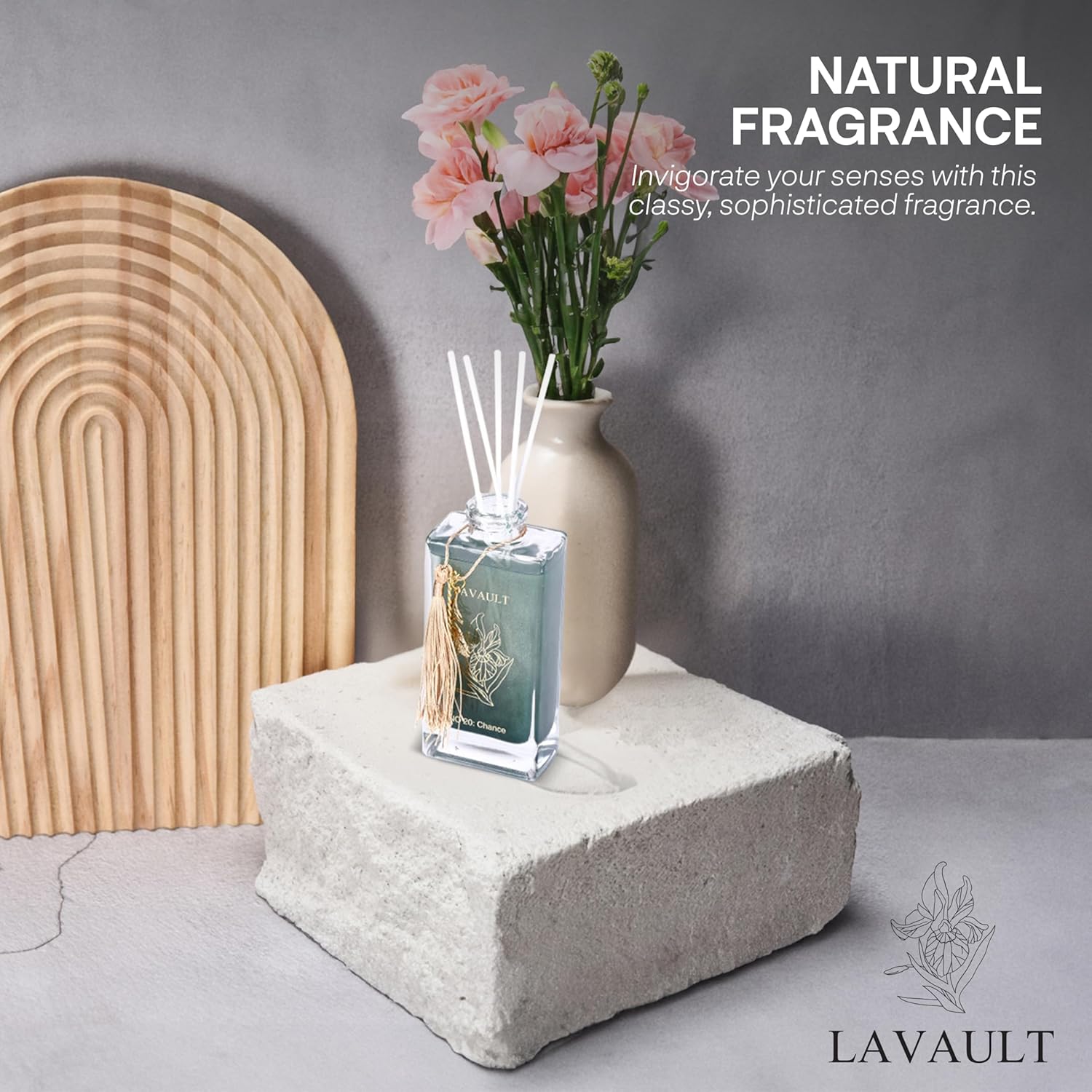 Lavault Reed Diffuser - Relaxing Scent with Glittery Oil