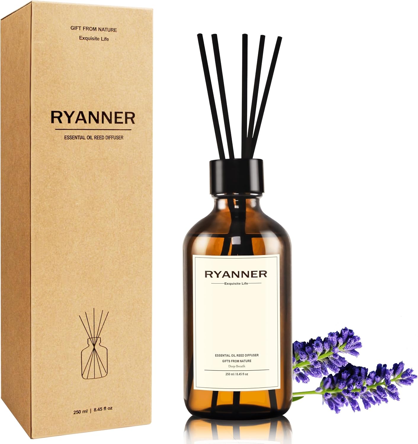 Lavender Scent Diffuser Set with 5 Sticks