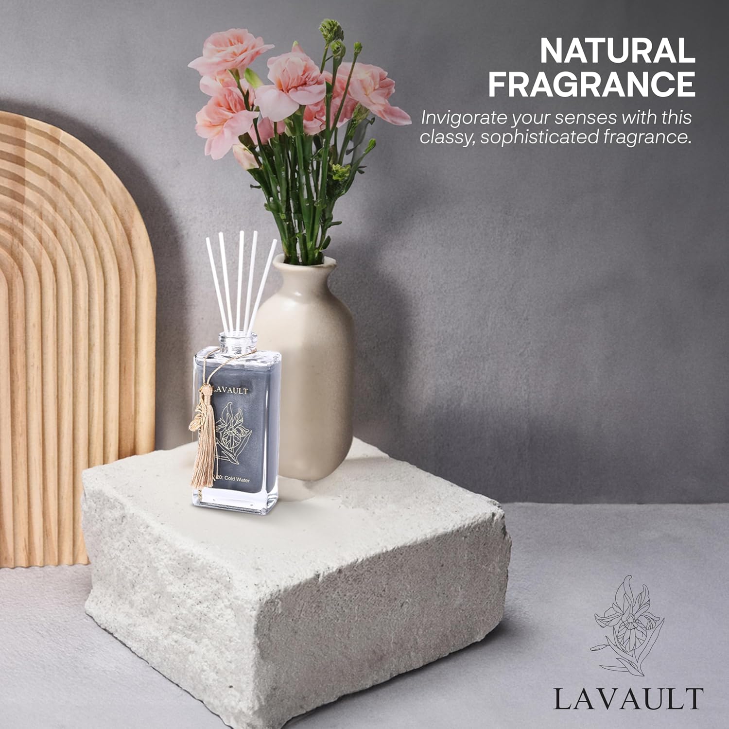 Lavault Reed Diffuser Set - Grey - Natural Aroma