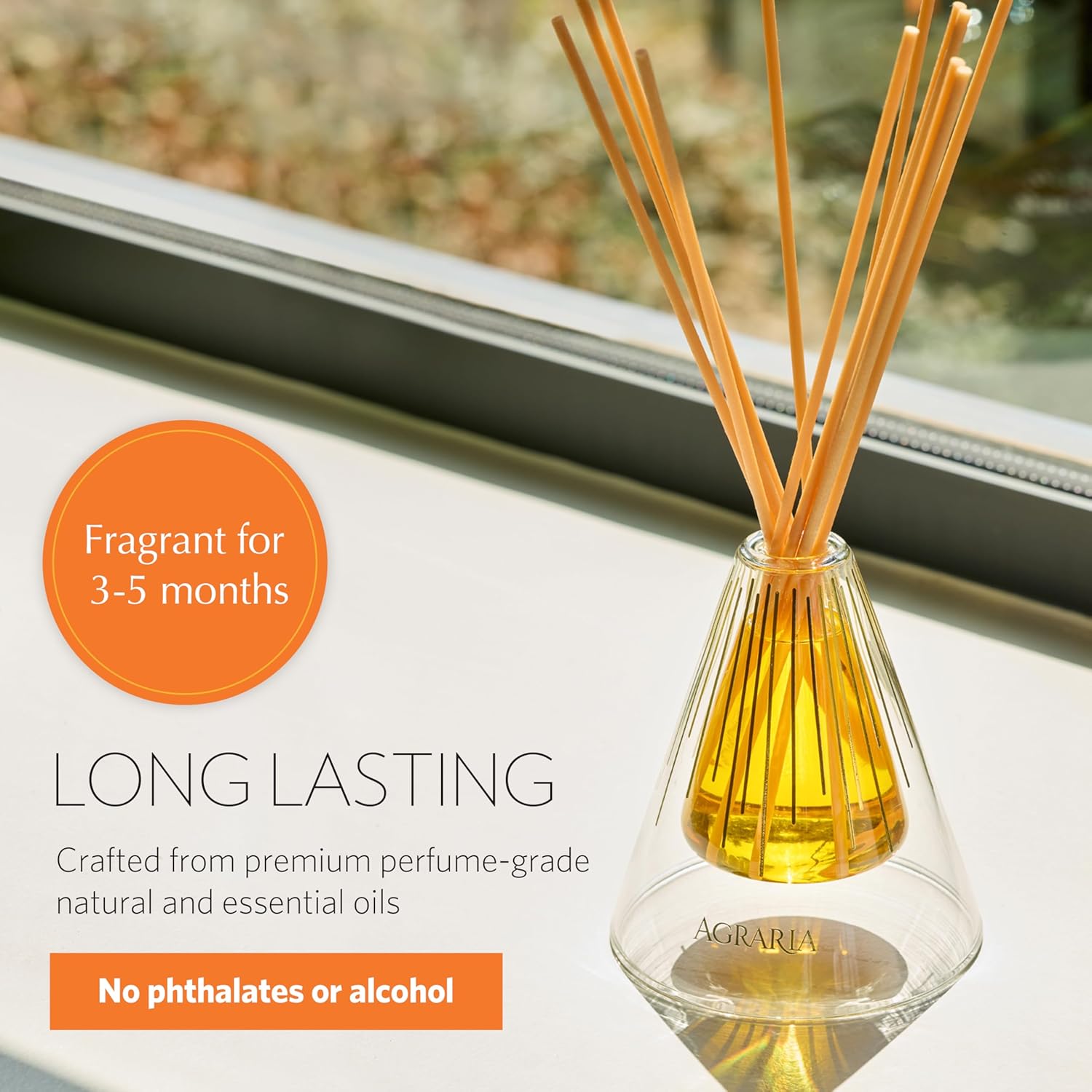 Agraria Bitter Orange Reed Diffuser Set 12 Reeds