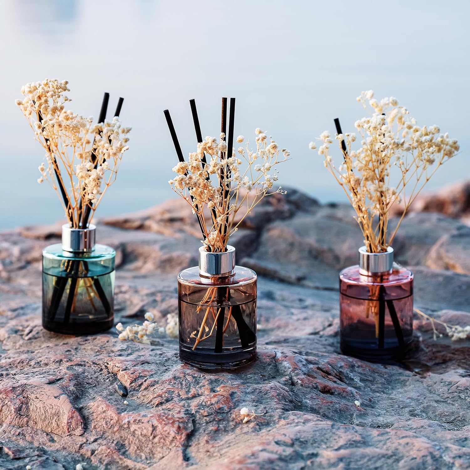 Brakula 3 Pack Reed Diffuser Set with 18 Sticks and 3 Bottles