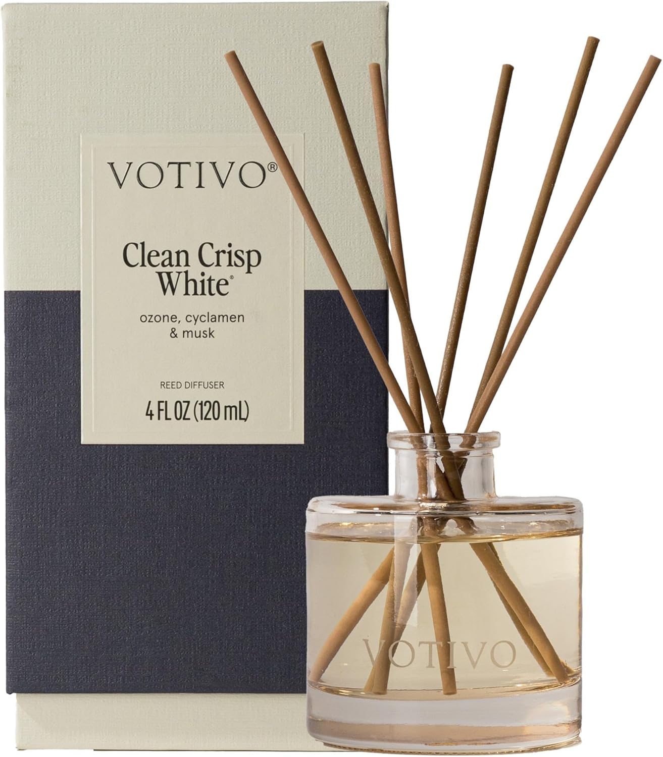 Votivo Clean Crisp White Reed Diffuser 4oz