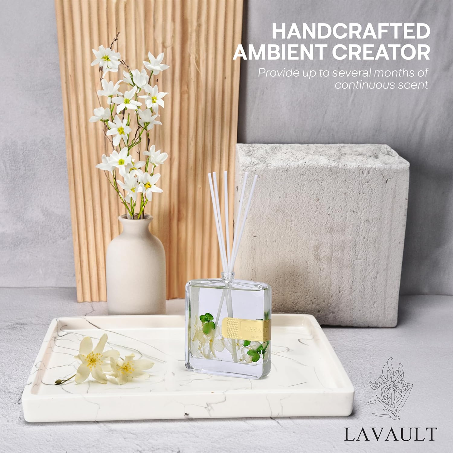 Lavault Ocean Scent Reed Diffuser Set