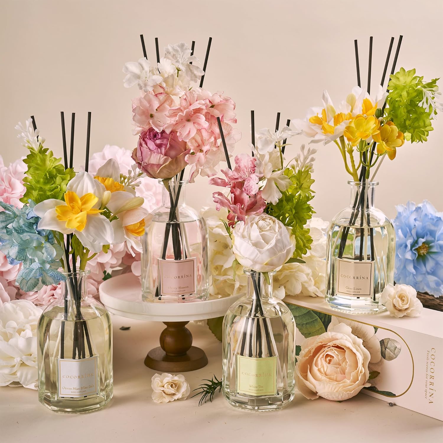 COCORRINA Reed Diffuser Clean Linen 85 Floz