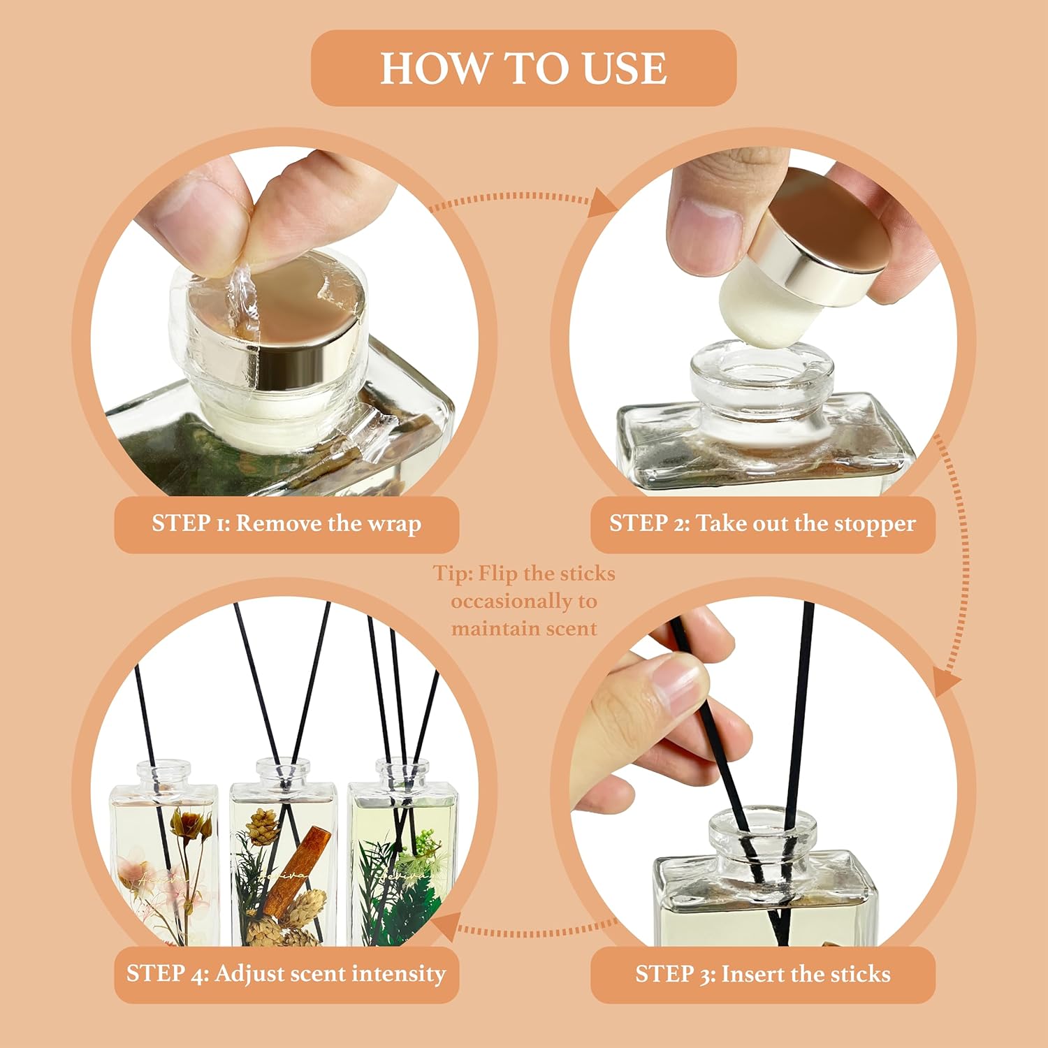 Aeviva Reed Diffuser Set 5 Fl Oz Rose Grapefruit Scent