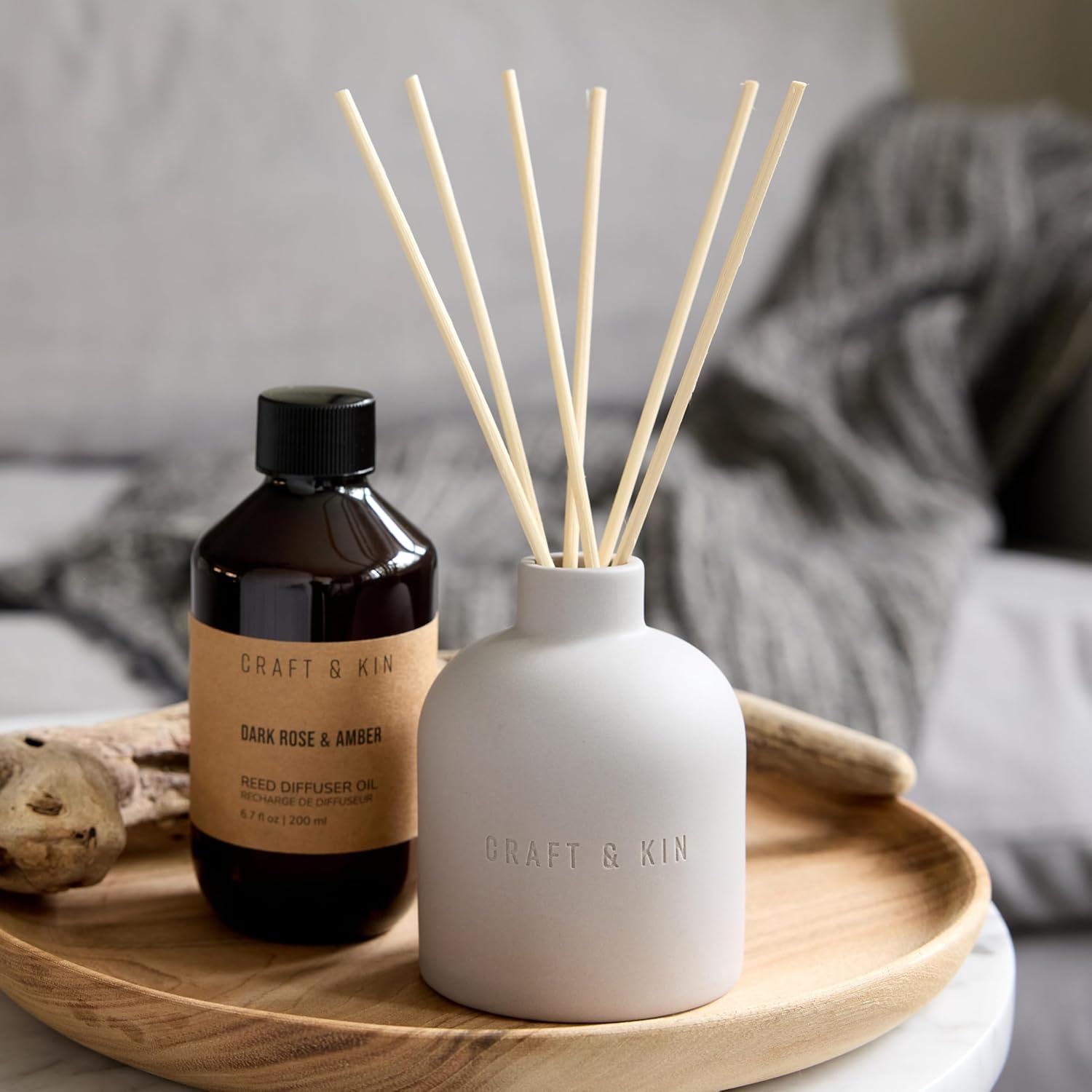 Craft Kin Reed Diffuser Set - Rose Oud 67oz Alcohol-Free
