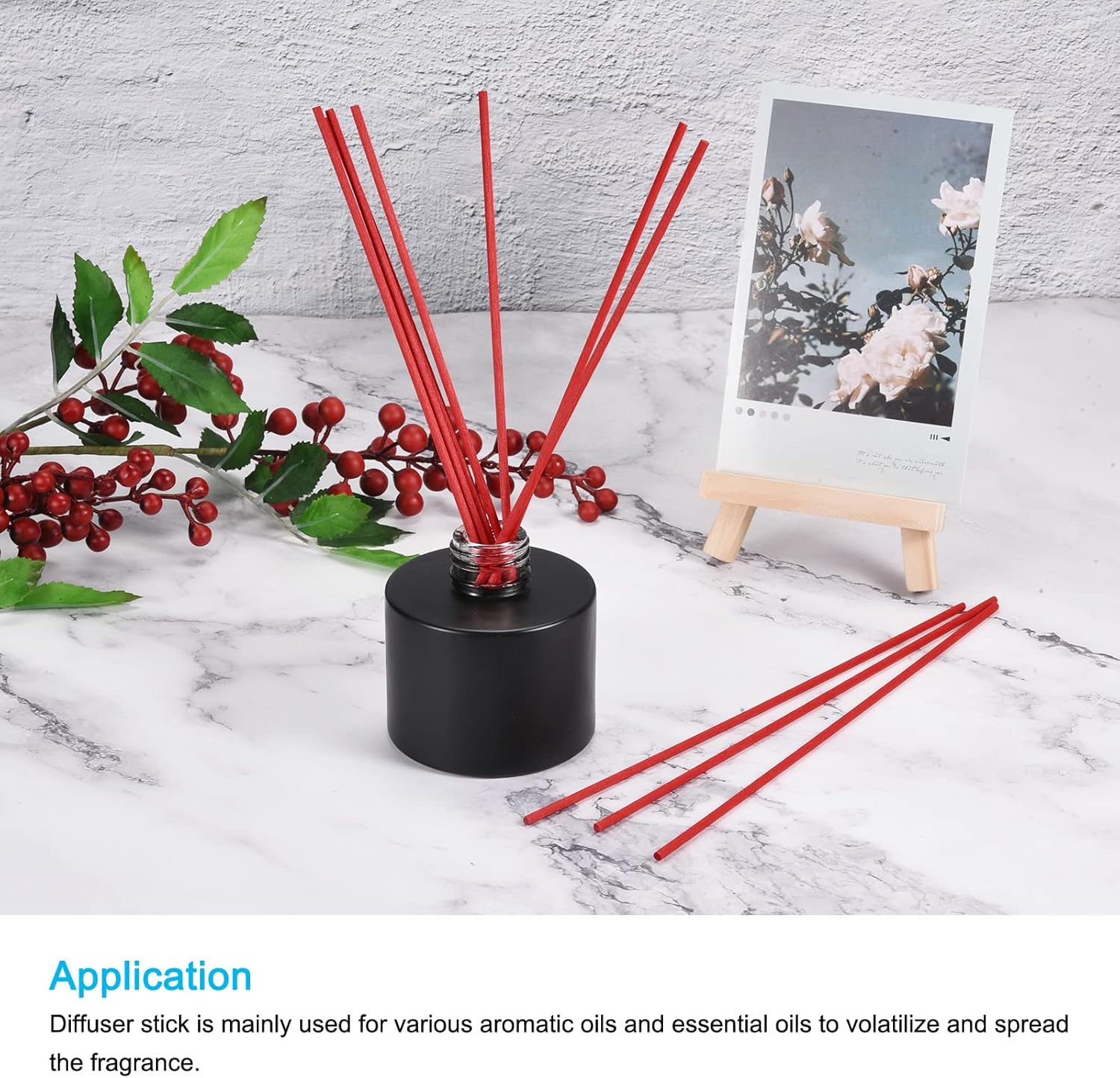MECCANIXITY Fiber Reed Diffuser Sticks 86 x3mm Red Pack of 50