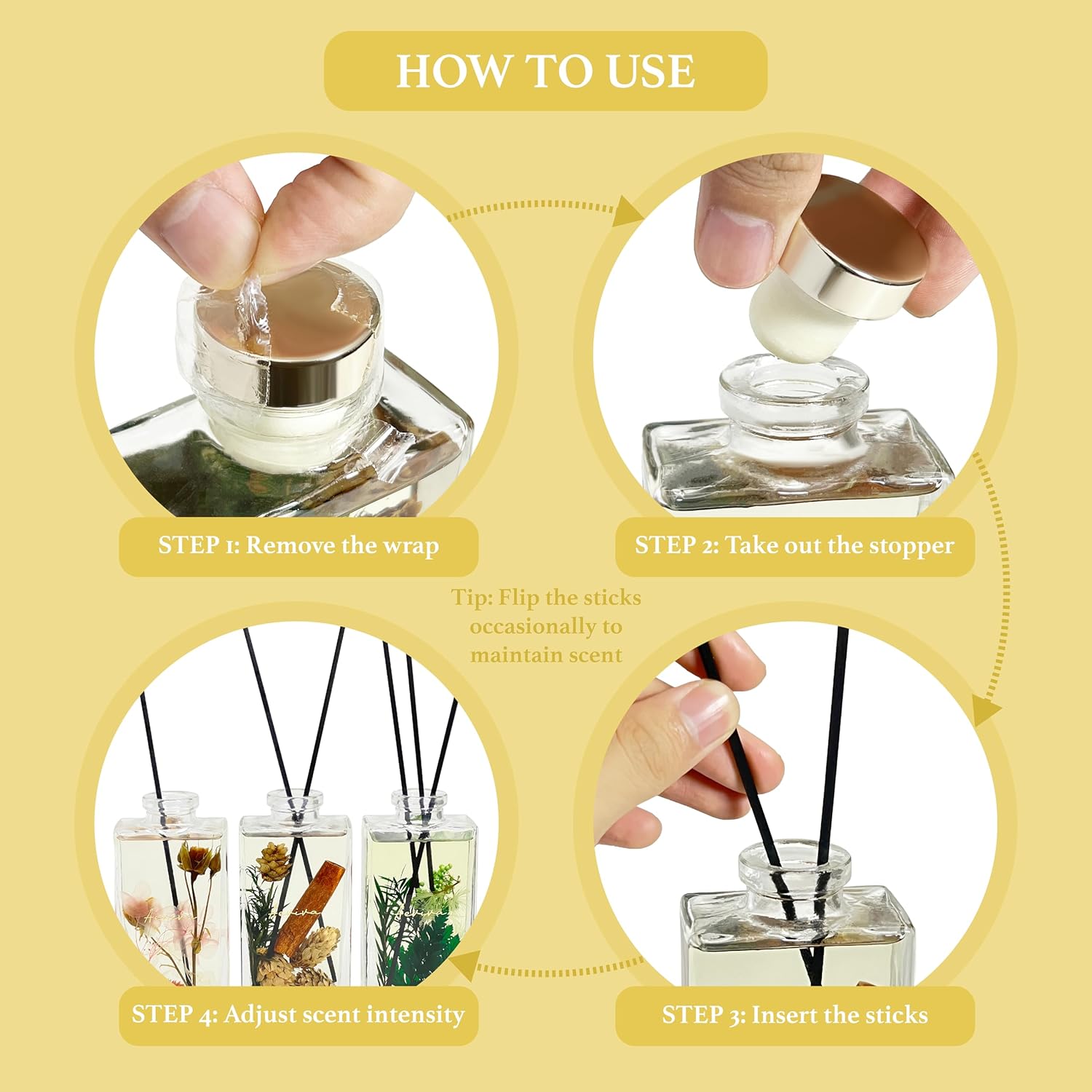 Aeviva Reed Diffuser Set with Lemongrass Scent
