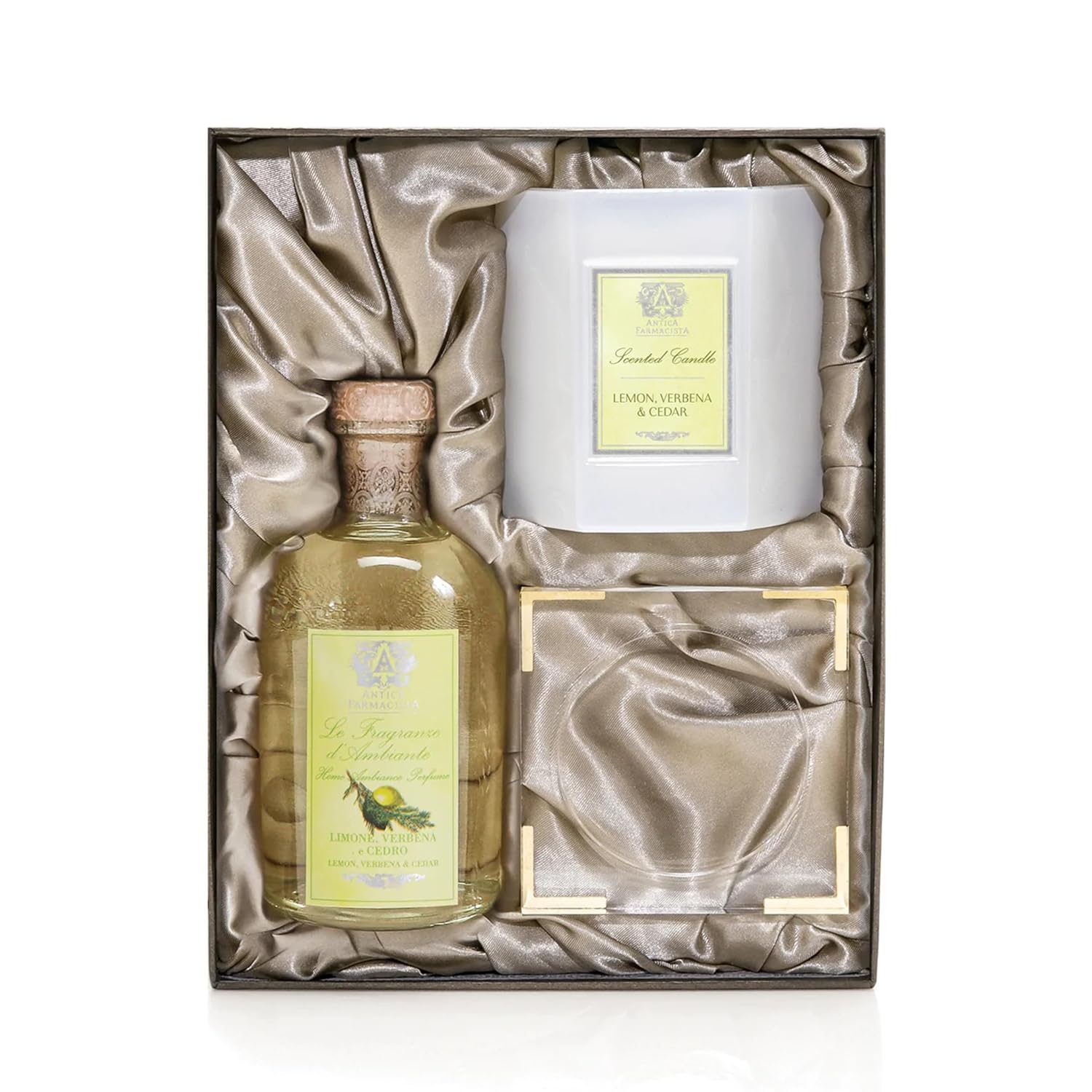 Antica Farmacista Gift Set with Reed Diffuser Candle and Tray