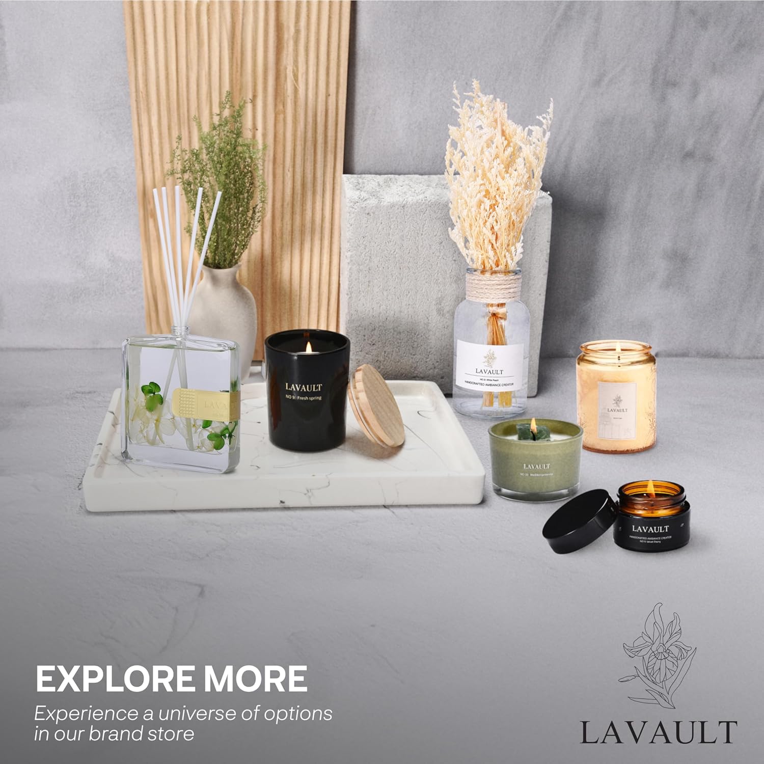 Lavault Ocean Scent Reed Diffuser Set