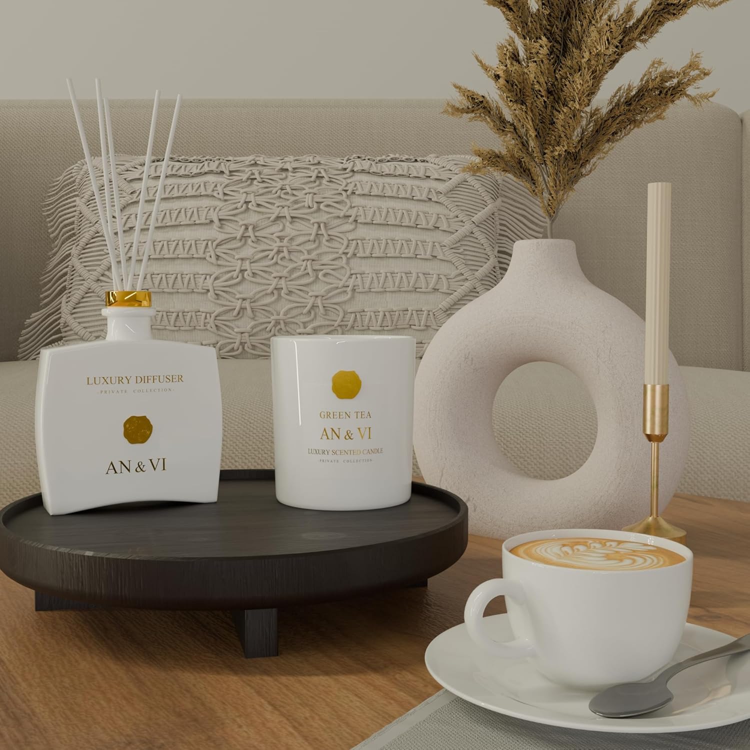 An Vi Lemongrass Green Tea Home Fragrance Set