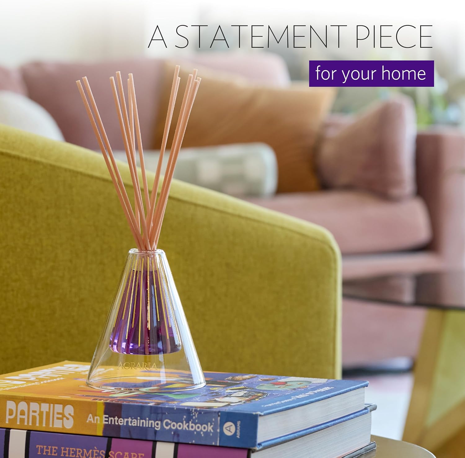AGRARIA Lavender Rosemary Reed Diffuser Set 12 Reeds