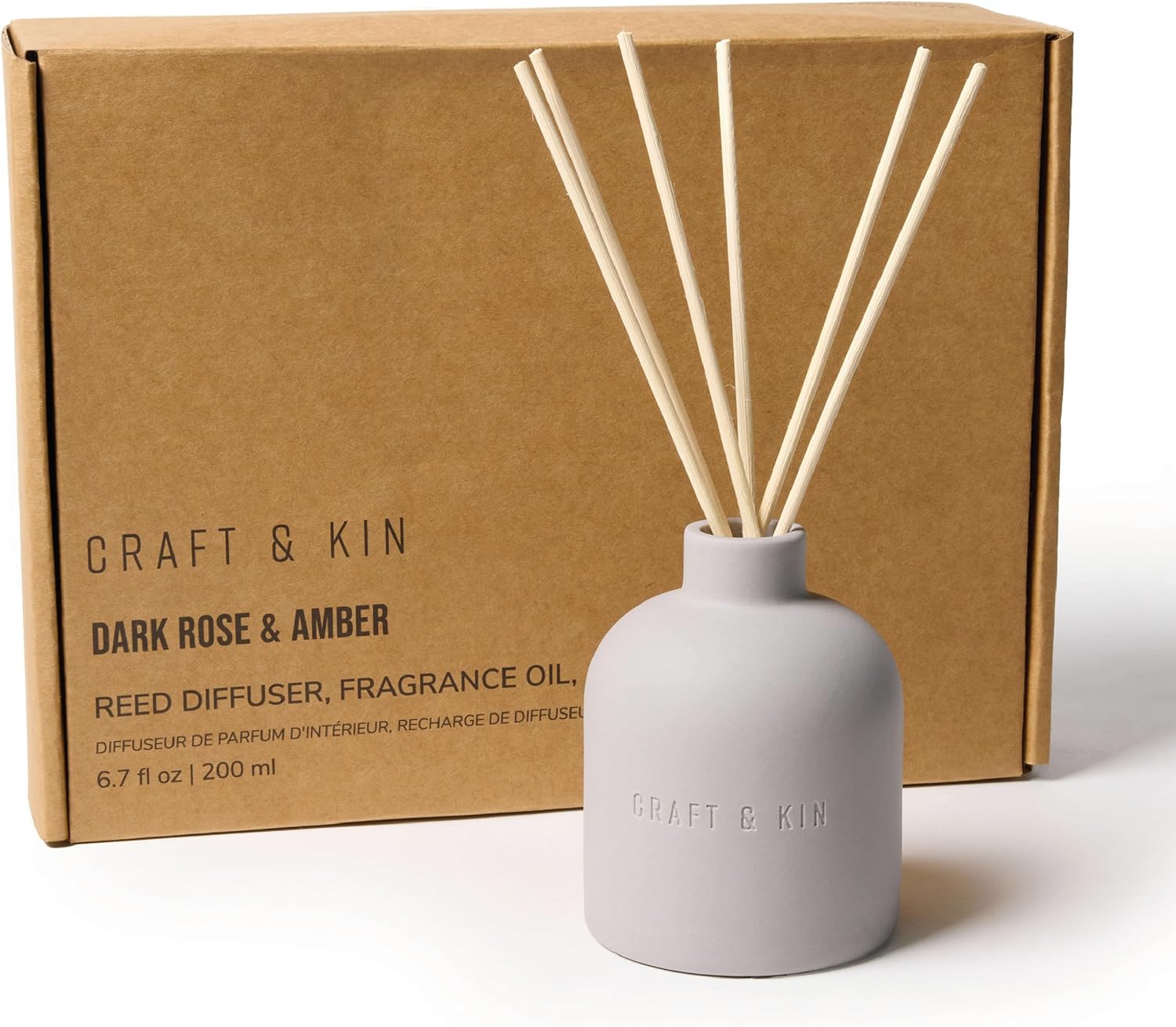 Craft Kin Reed Diffuser Set - Rose Oud 67oz Alcohol-Free