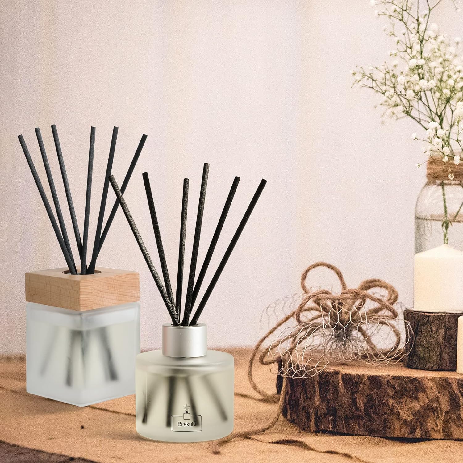 Brakula Eucalyptus Mint Reed Diffuser Set with 8 Sticks