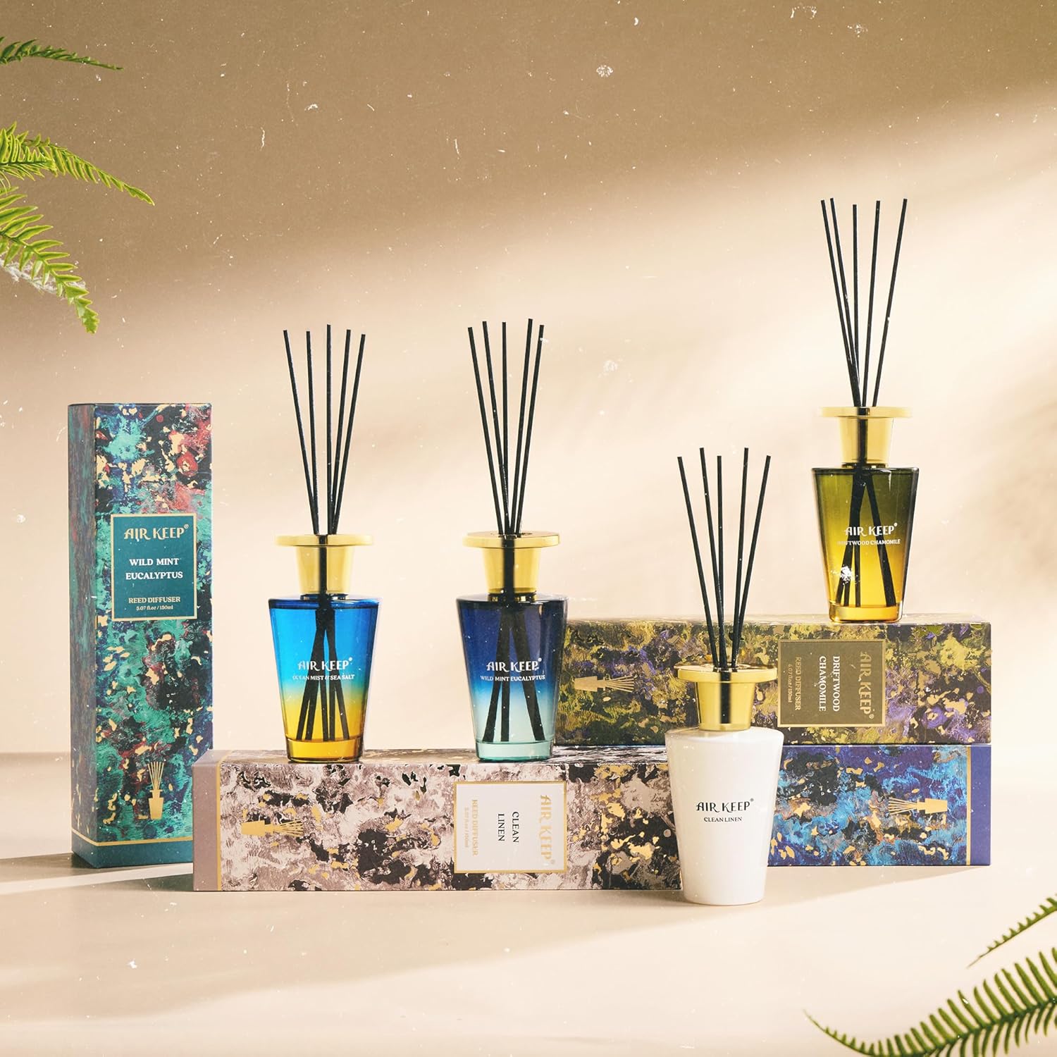 Airkeep Reed Diffuser Set Wild Mint Eucalyptus