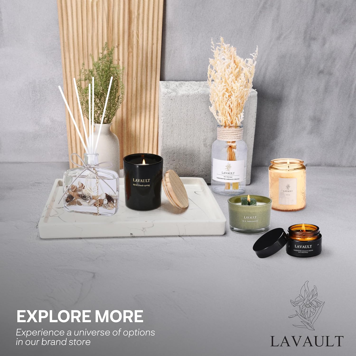 Lavault Reed Diffuser with Shells Coffee Scent 100ml 1 Unit