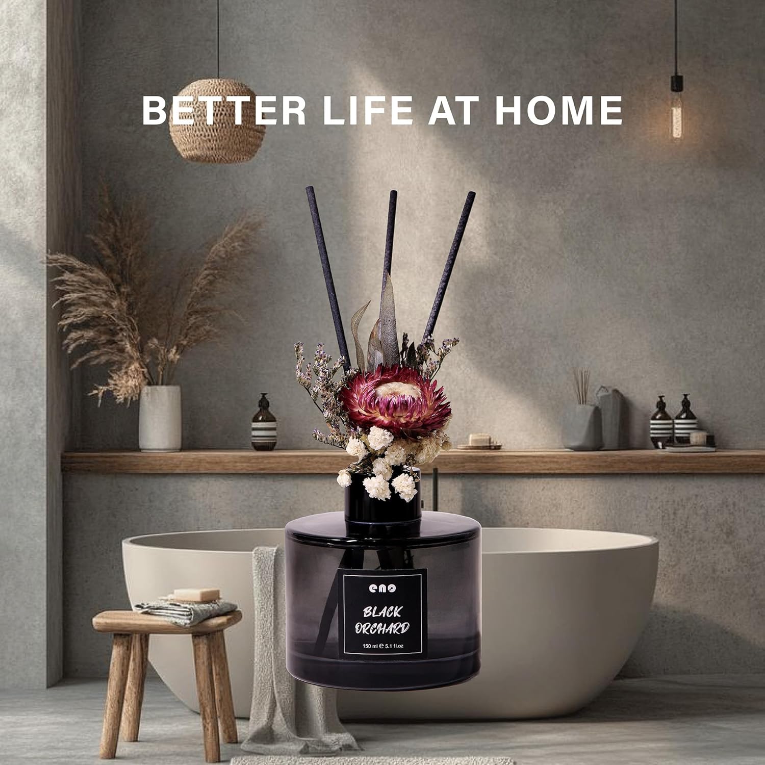 Flower Reed Diffuser Set with Essential Oils