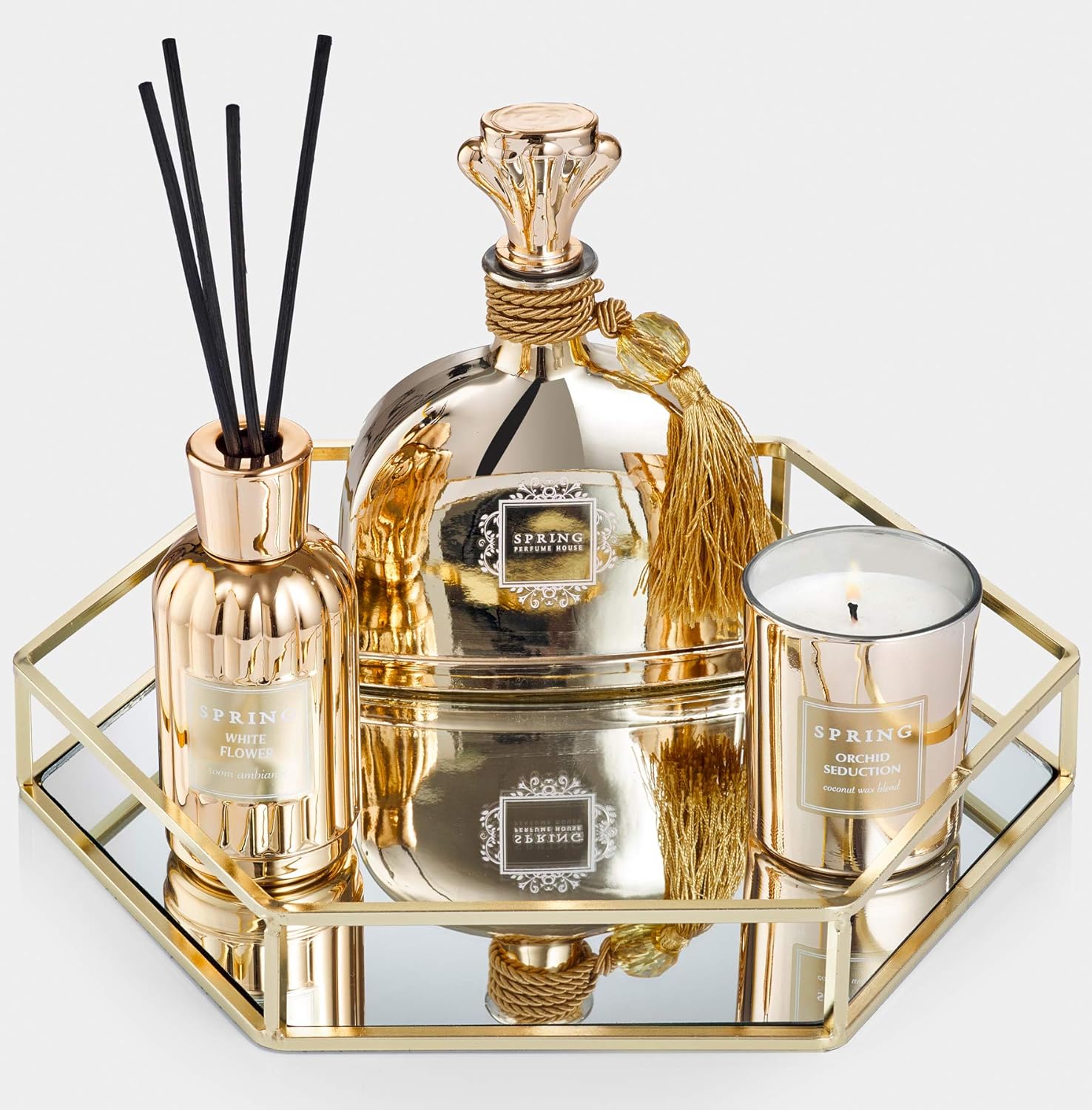 Spring Fragrance Reed Diffuser Set 61 Oz White Flower Aromatics
