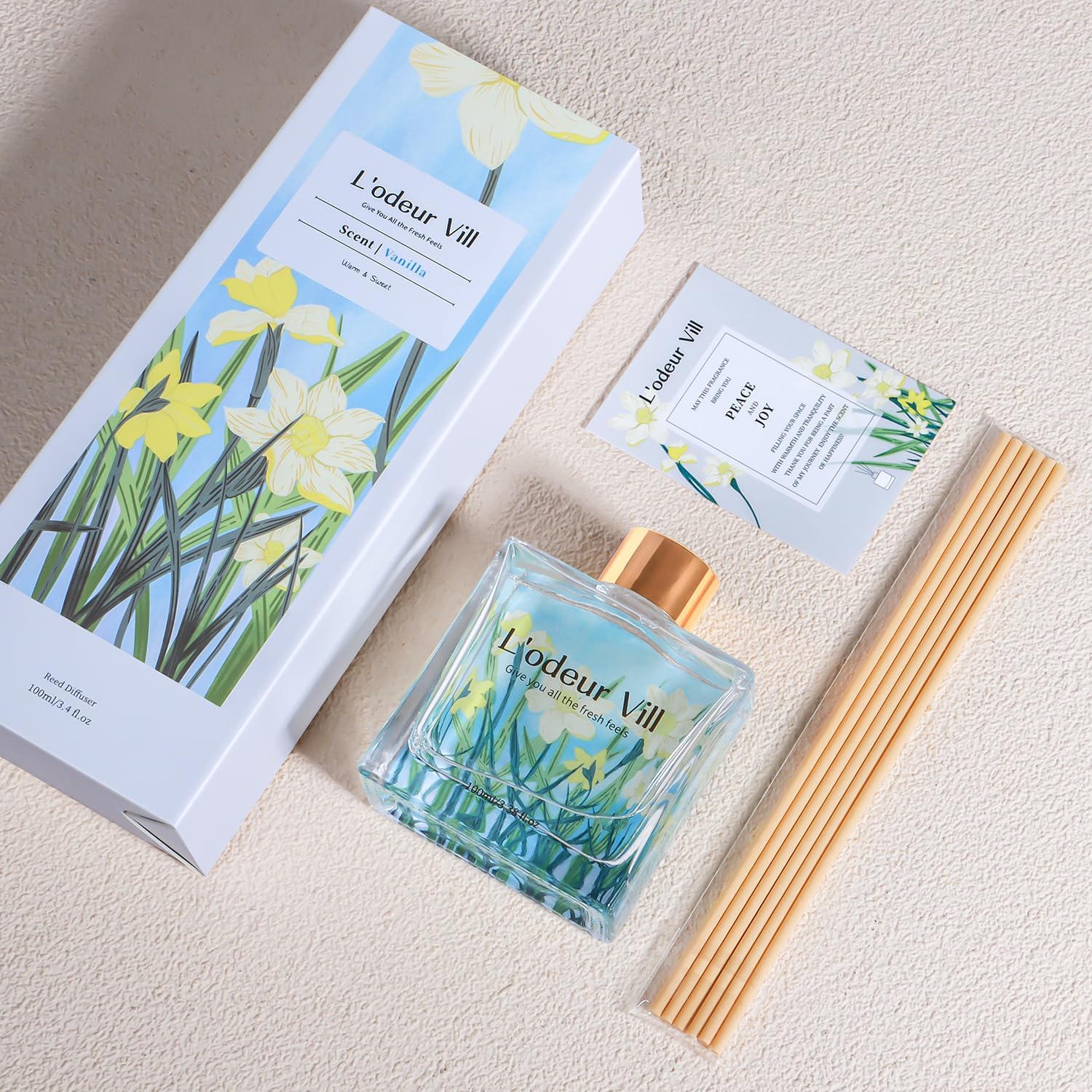 Lodeur Vill Vanilla Reed Diffuser Set 100ML