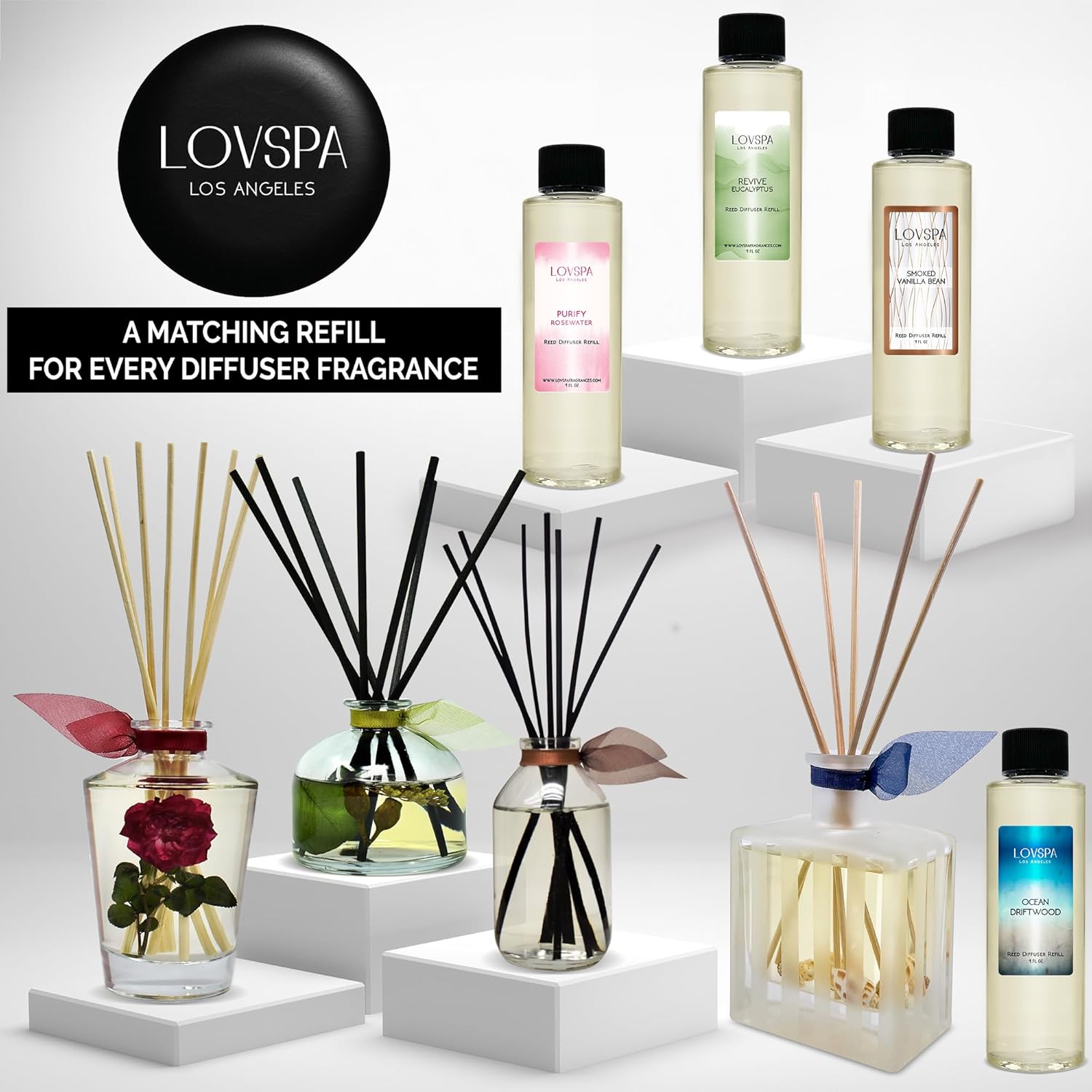 LOVSPA Velvet Rose Reed Diffuser Set