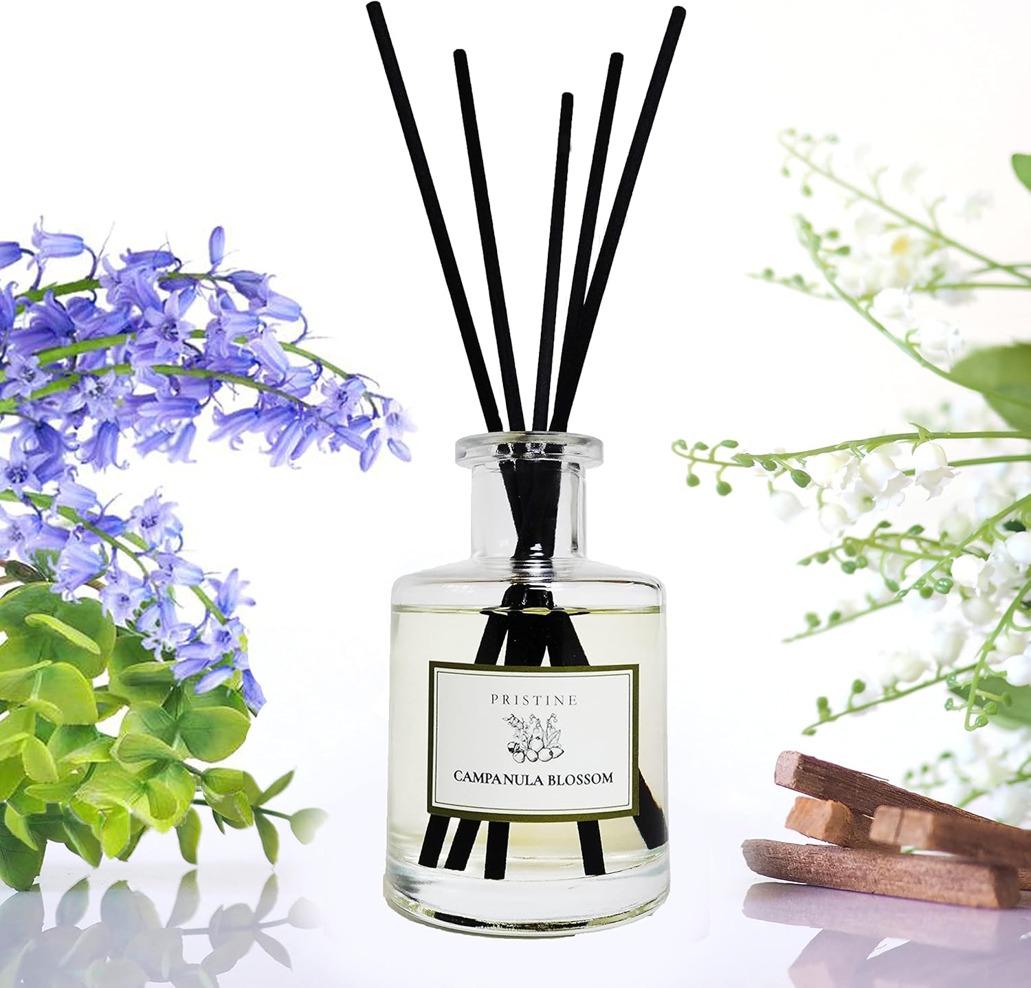 Pristine Campanula Blossom Reed Diffuser Set