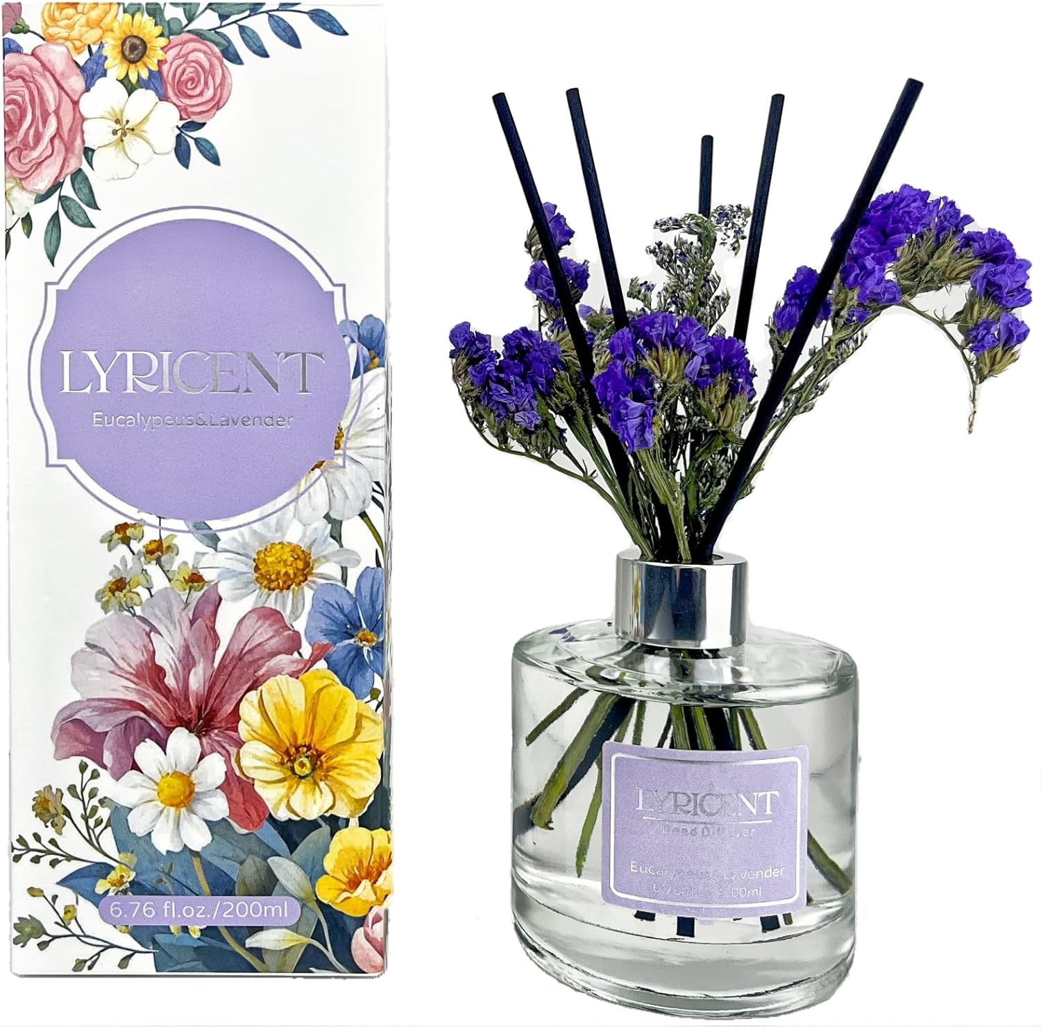 Lyricent Reed Diffuser Set with Eucalyptus Lavender Oil