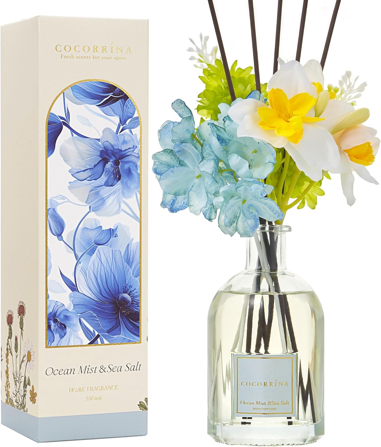 COCORRINA Reed Diffuser Ocean Mist Sea Salt 85 Floz