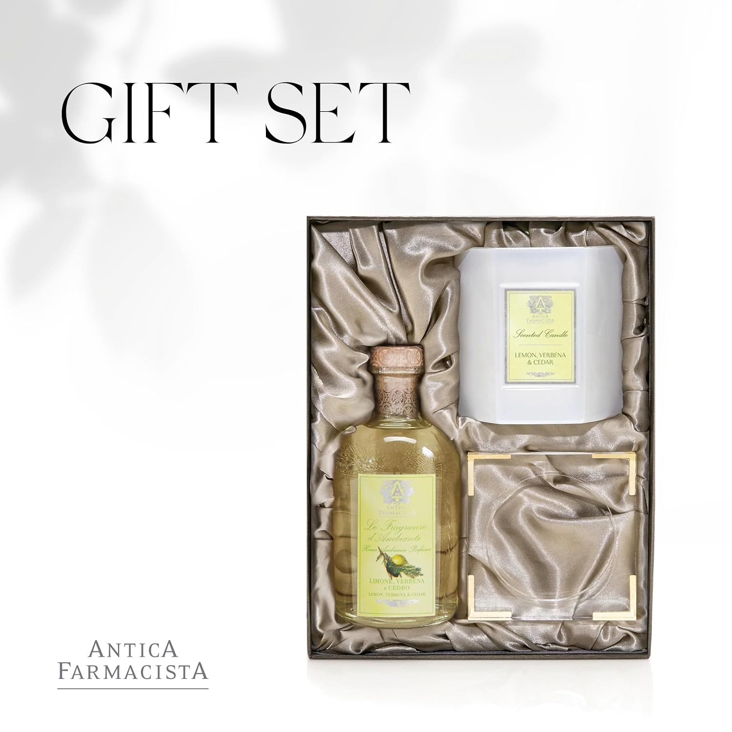 Antica Farmacista Gift Set with Reed Diffuser Candle and Tray