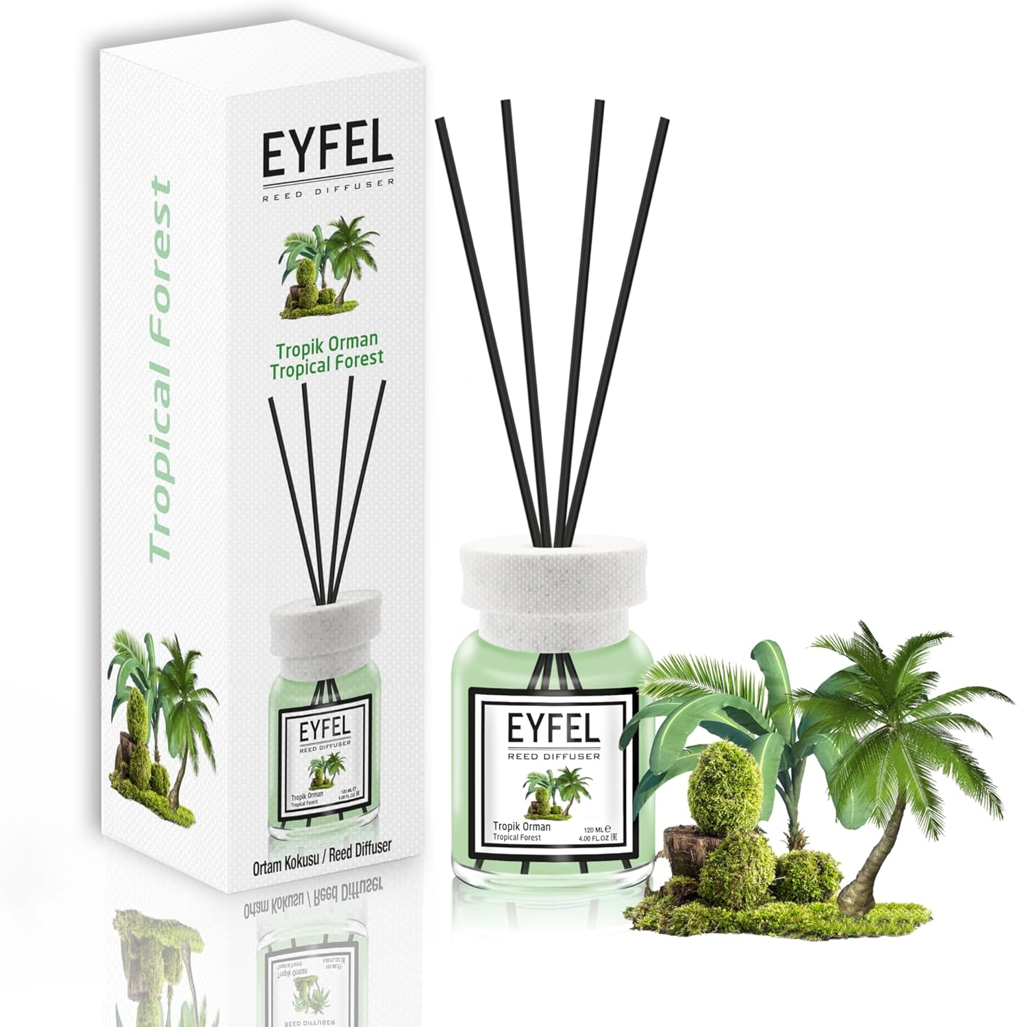 EYFEL Tropical Reed Diffuser Set 405 Fl Oz