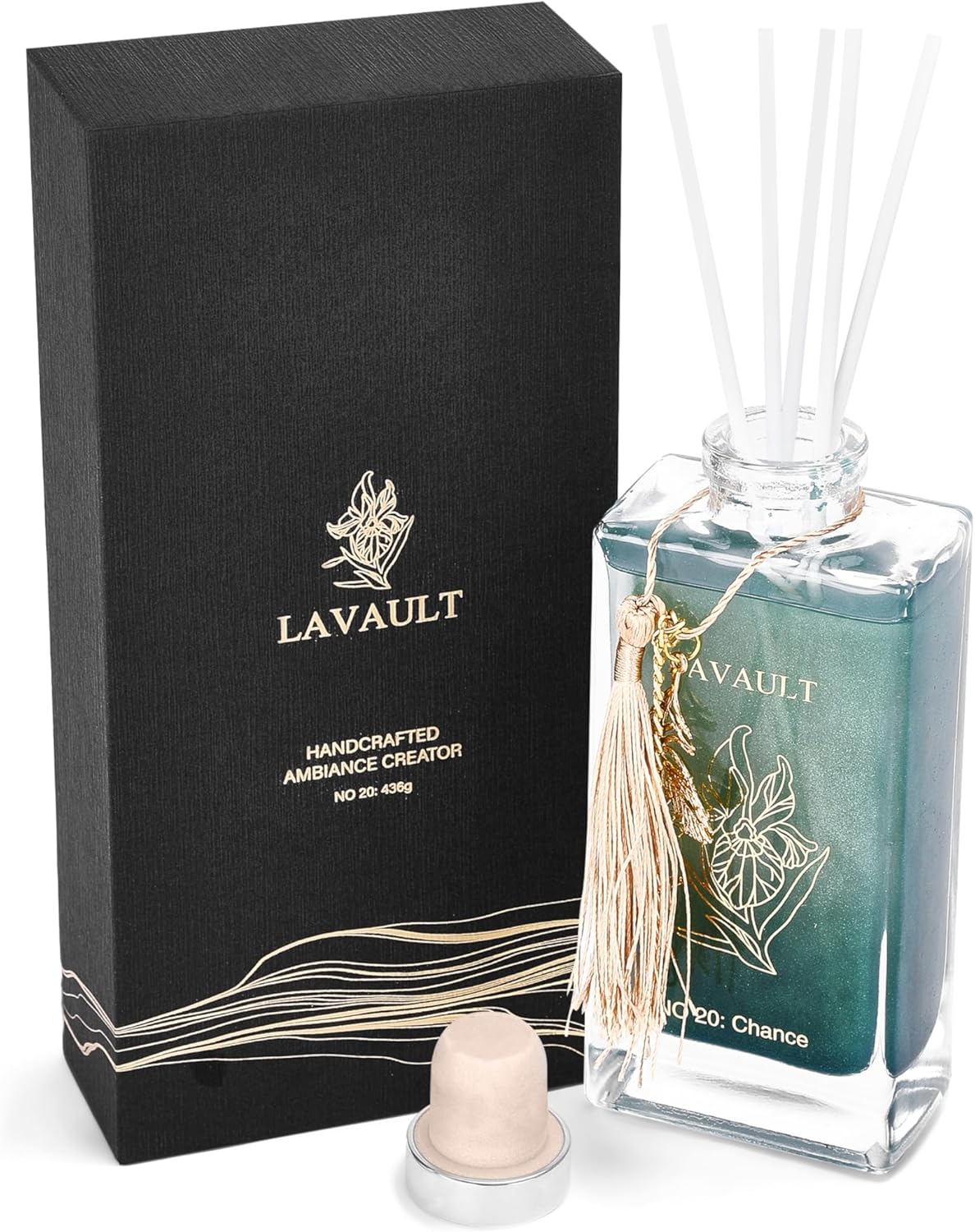 Lavault Reed Diffuser - Relaxing Scent with Glittery Oil